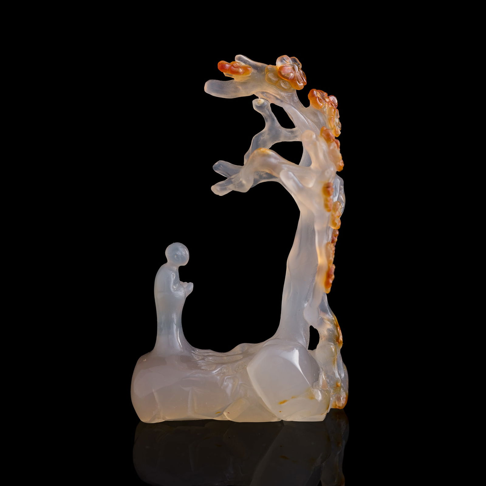 A Chinese agate carving, Qing dynasty (1 of 7)