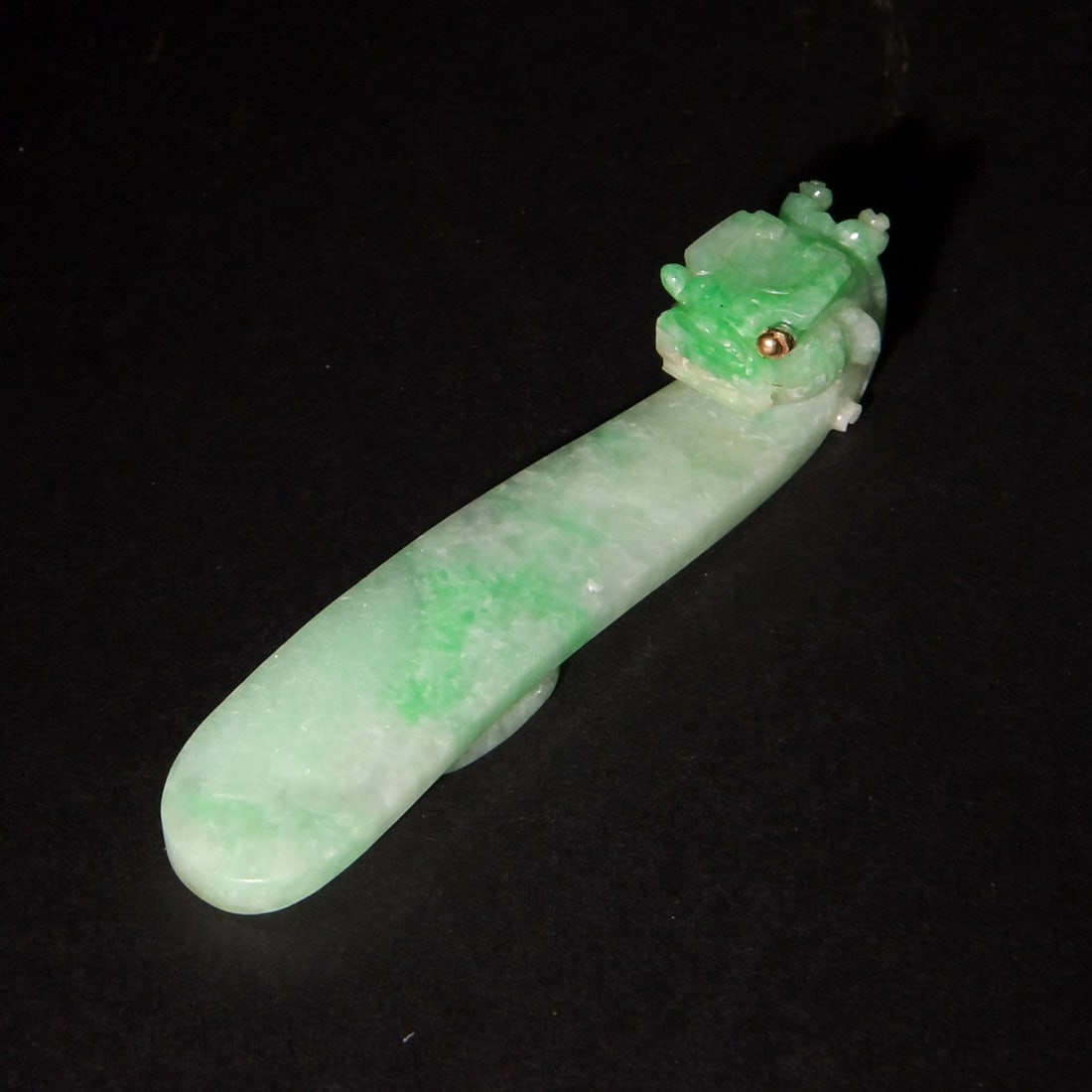 A Chinese jadeite dragon hook, 19th century (1 of 5)