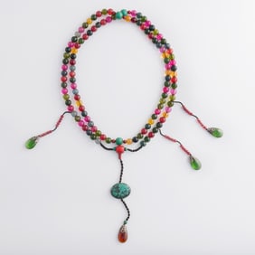 A Chinese tourmaline court necklace