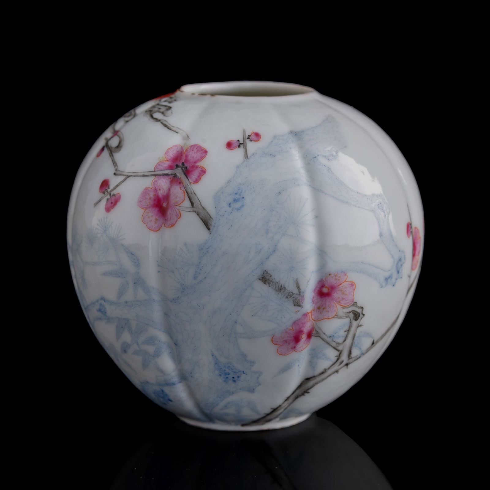 A Chinese famille rose 'plum blossom' water coupe, Republic period (1 of 7)