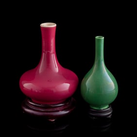 Two Chinese monochrome-glazed vases, 19th century