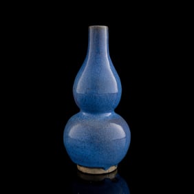A Chinese flambe-glazed gourd vase, 18th/19th century