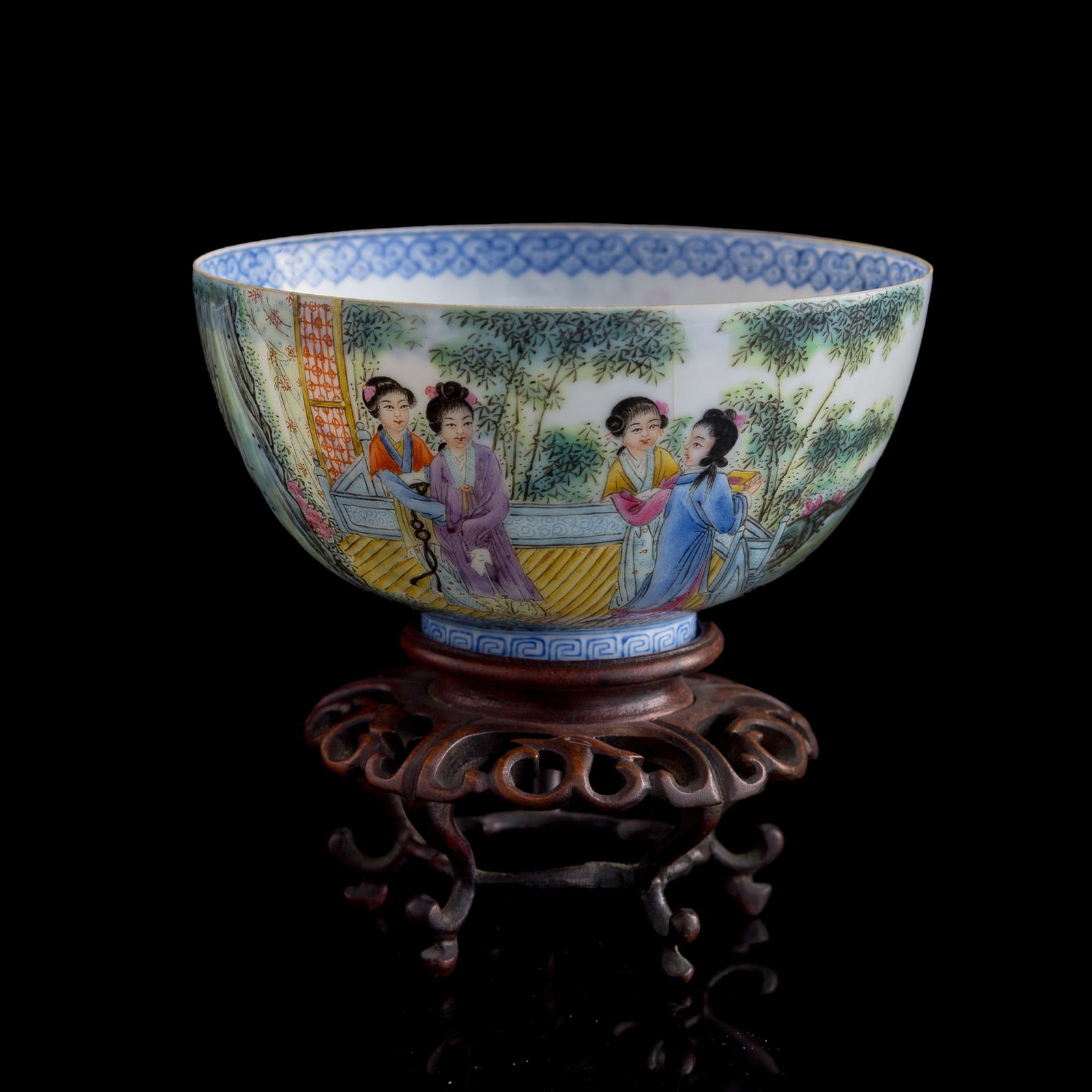 A Chinese egg-shell famille rose bowl, Republic period (1 of 11)