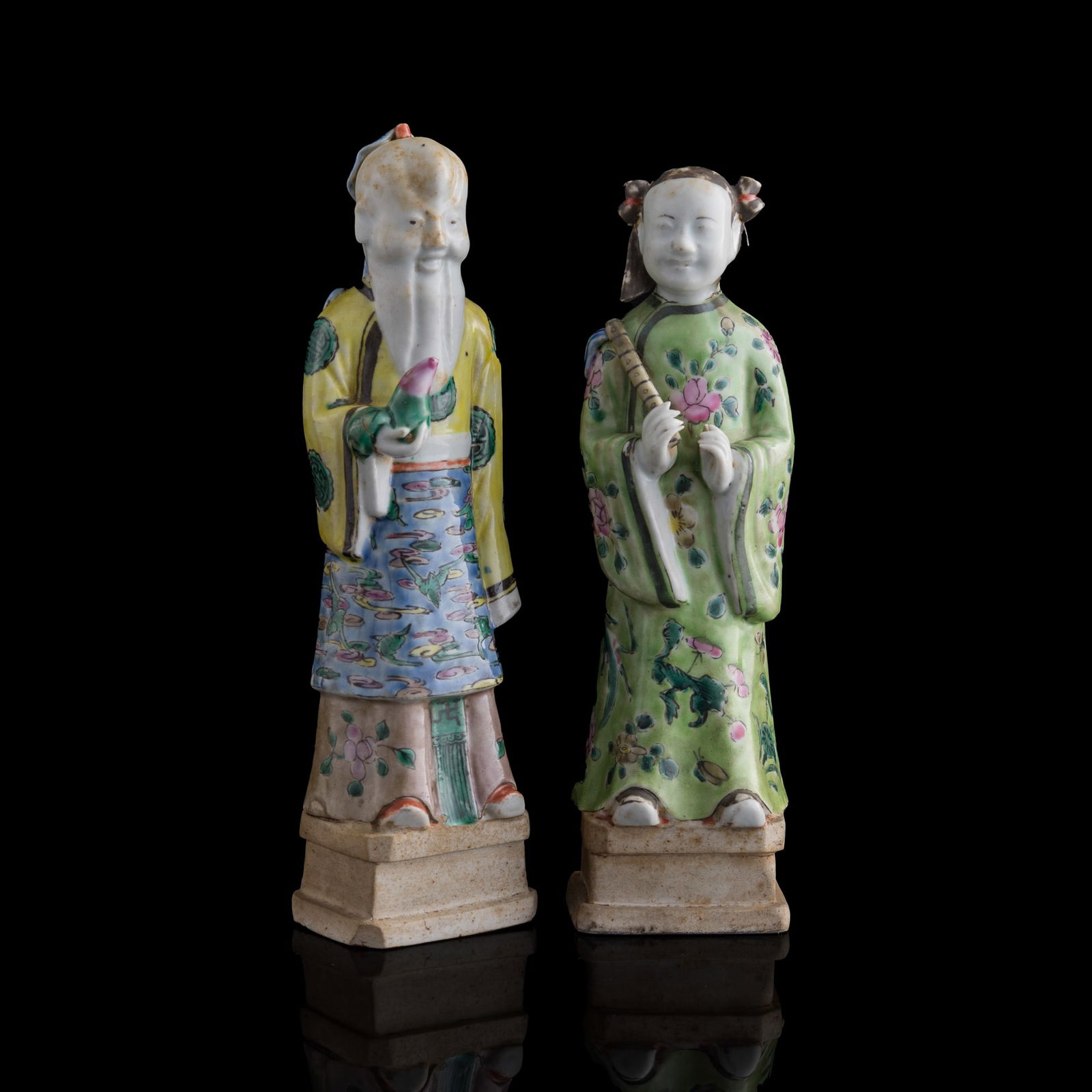 Two Chinese famille rose 'eight immortals' figures, 18th century (1 of 9)