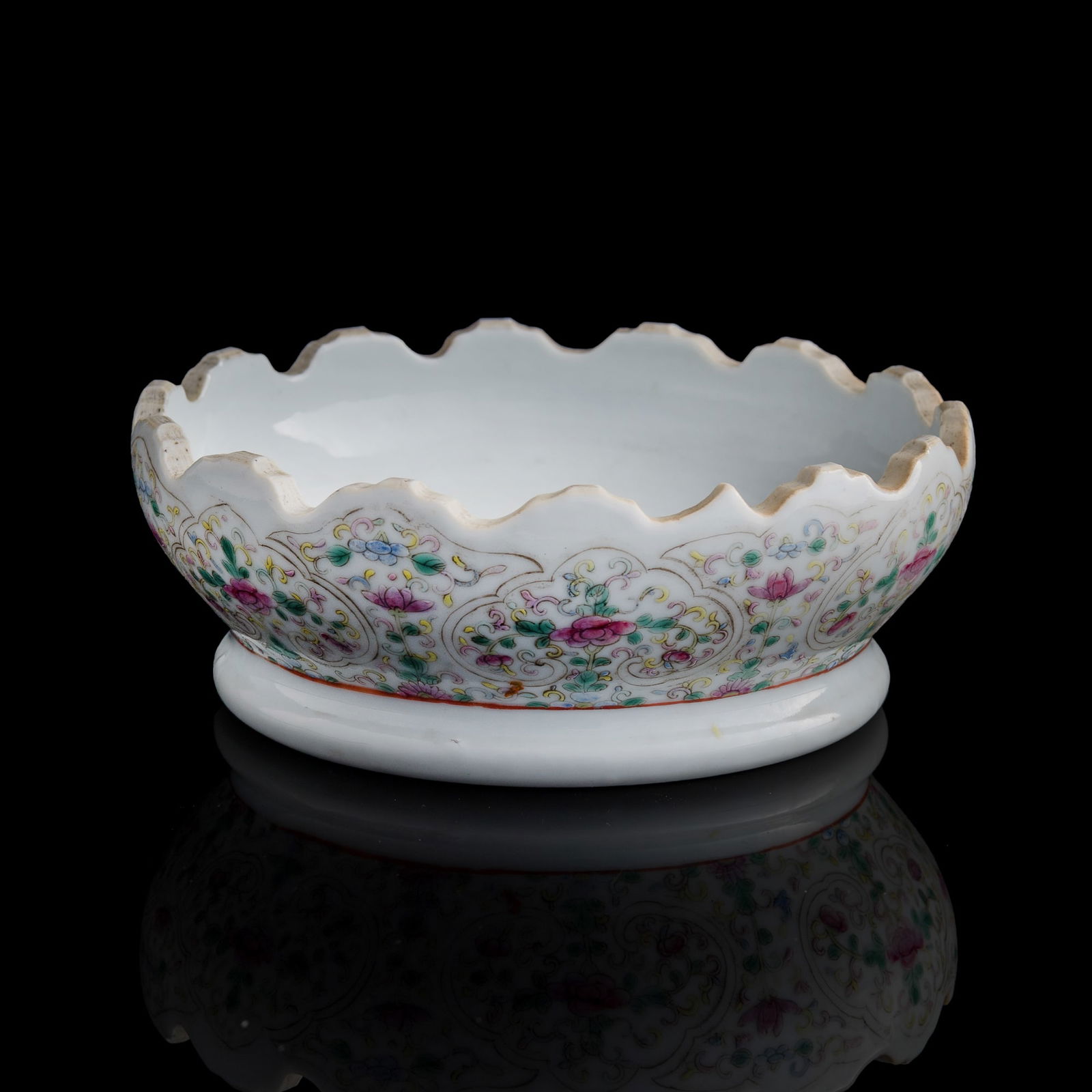 A Chinese famille rose 'floral' washer, Republic period (1 of 8)