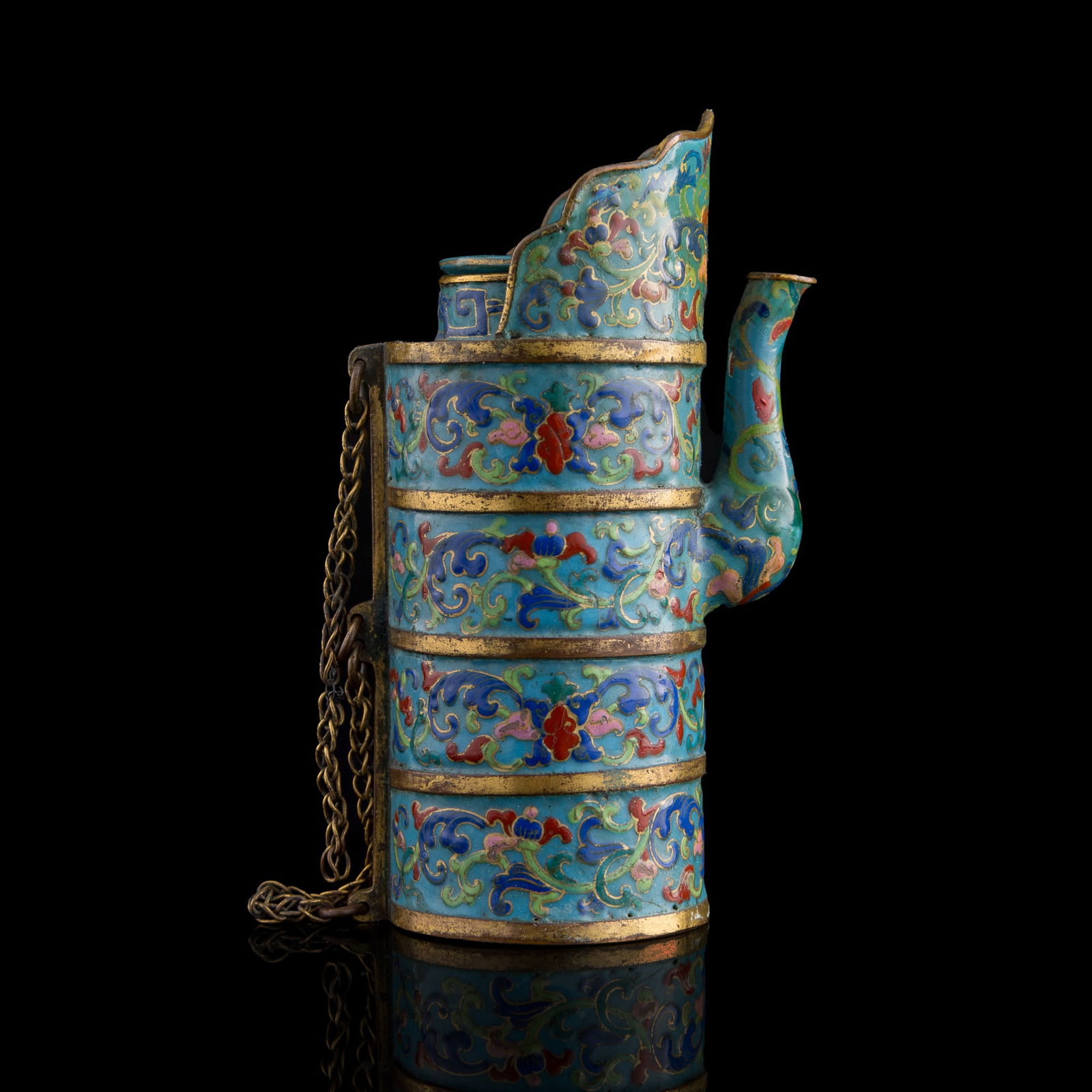 A Chinese painted enamel duomu ewer, early 19th century (1 of 10)