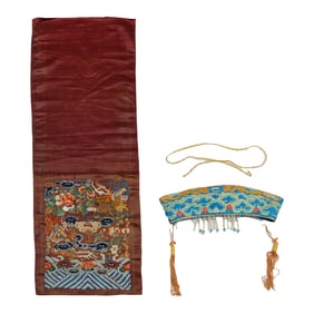 Two Chinese embroideries, 19th century