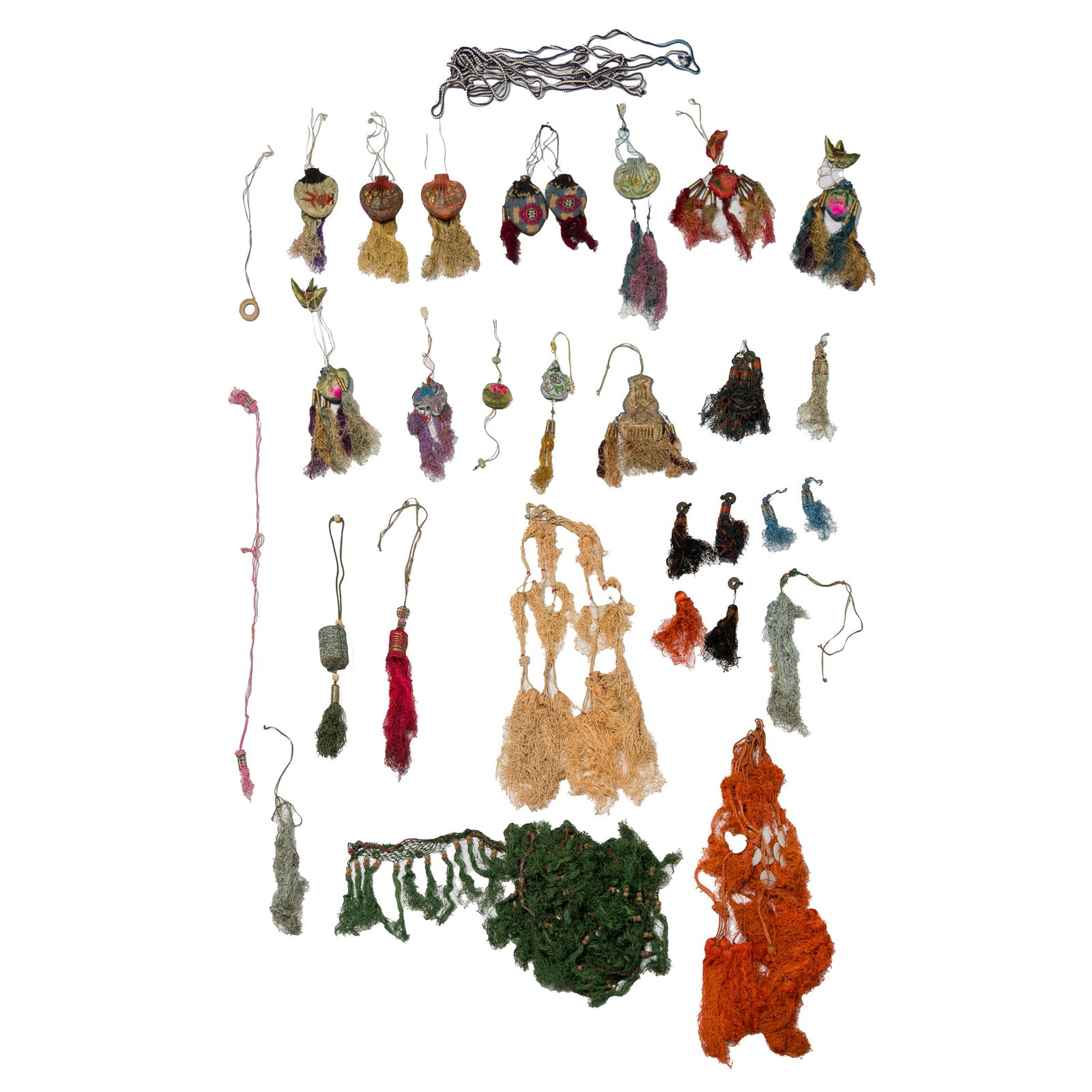 A collection of Chinese embroidered accessories, Qing dynasty (1 of 7)