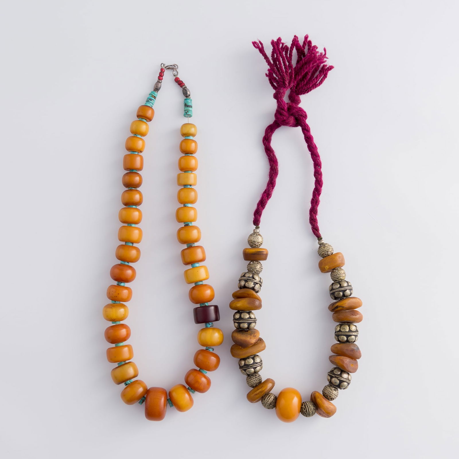 Two Tibetan amber necklaces, Qing dynasty or earlier (1 of 8)