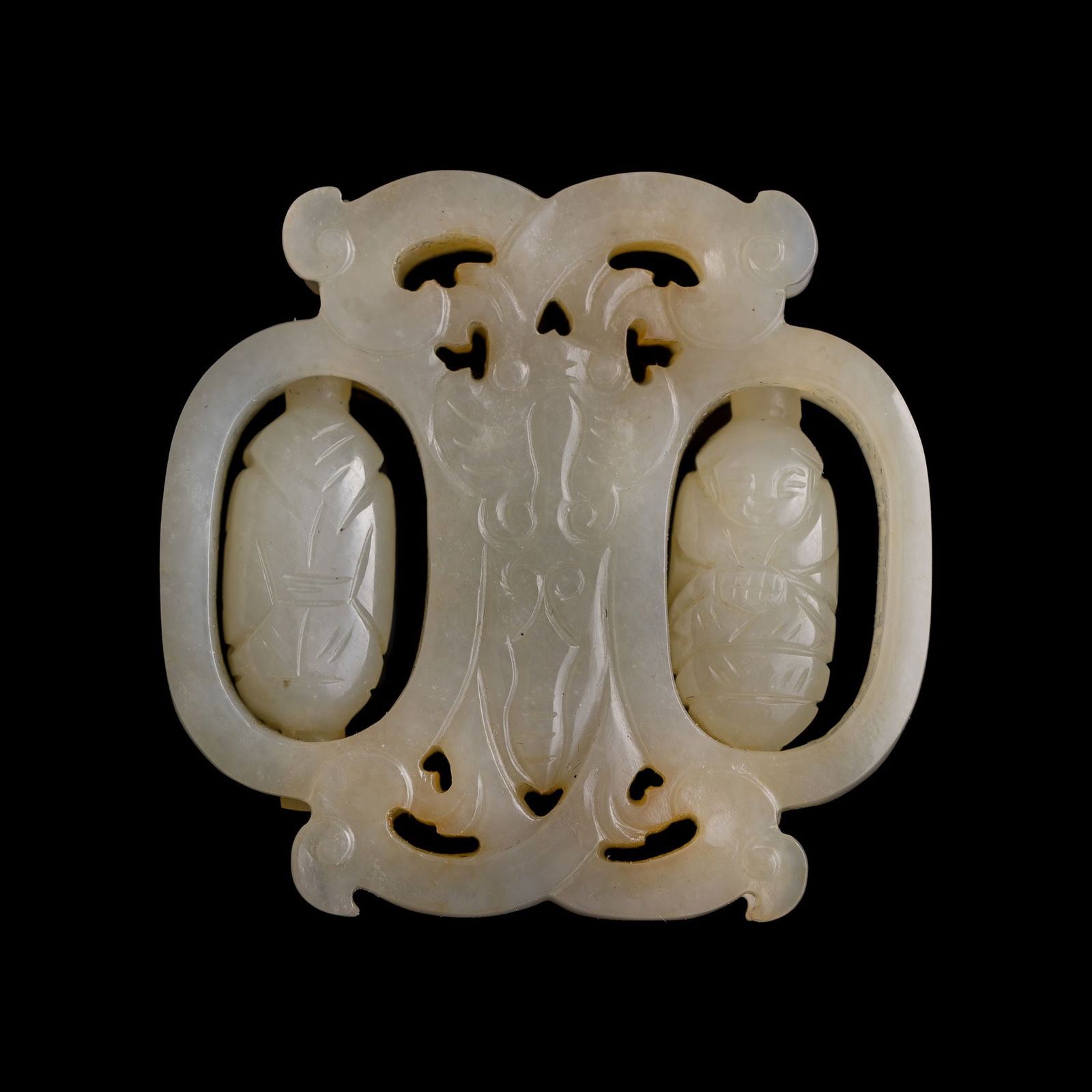 A Chinese jade butterfly-form pendant, 19th century (1 of 8)