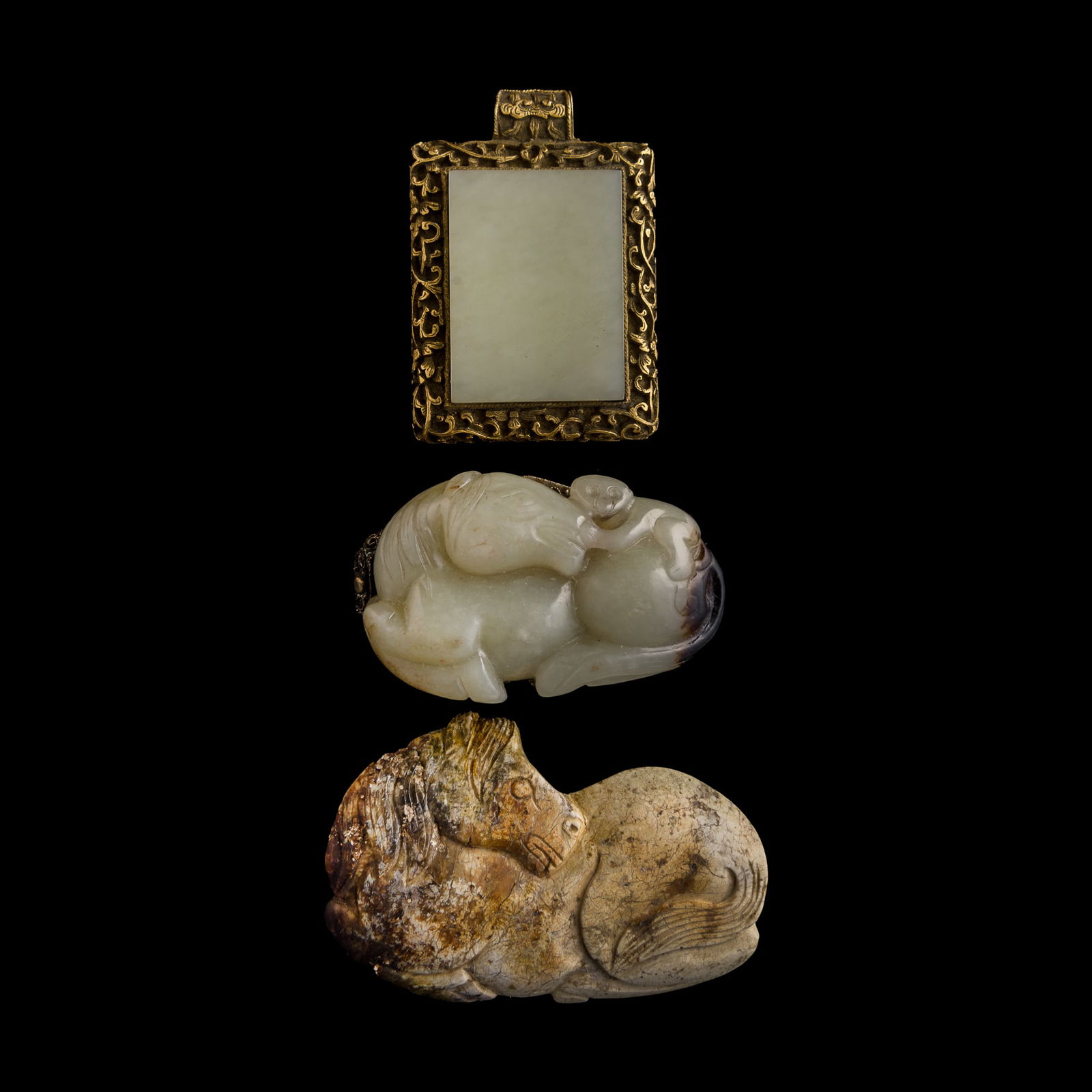 Three Chinese jade accessories, Ming/Qing dynasty (1 of 7)