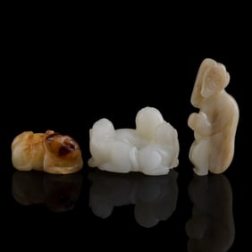 Three various Chinese jade carvings, Ming/Qing dynasty