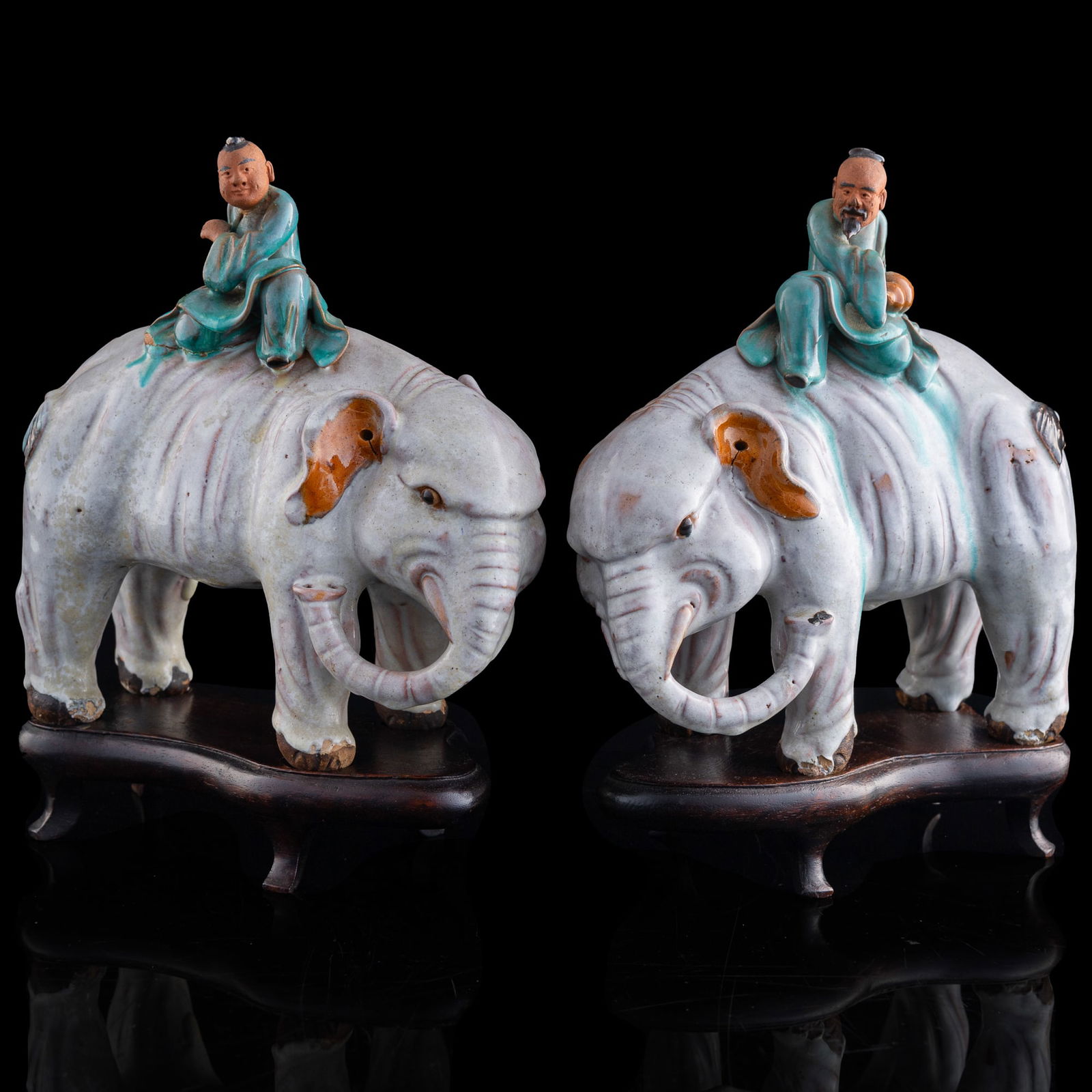 A pair of Chinese Shiwan-kiln figures, Republic period (1 of 10)