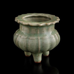 A Chinese Longquan li-form incense burner, Yuan/Ming dynasty