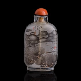 A Chinese inside-painted snuff bottle, signed Zhou Leyuan