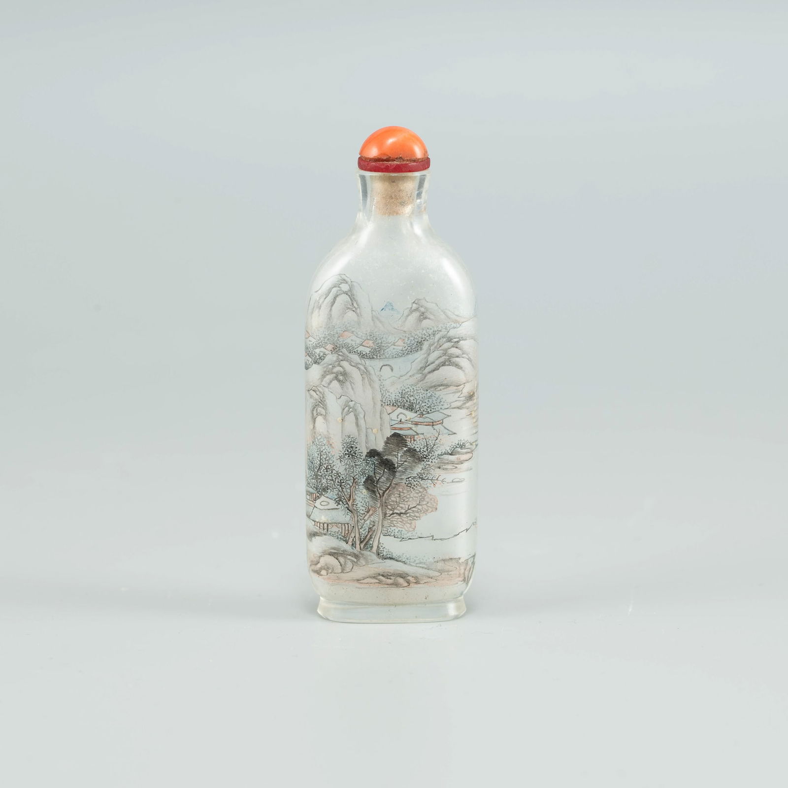 A Chinese inside-painted 'landscape' glass snuff bottle, Republic period (1 of 7)