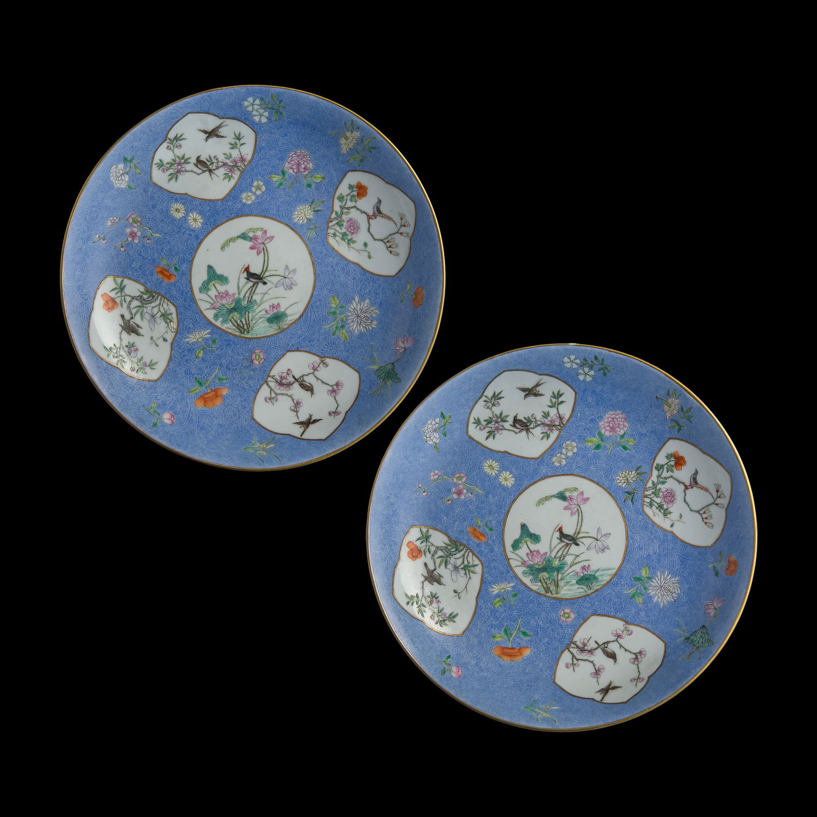A pair of Chinese famille rose plates, Guangxu period, Qing dynasty (1 of 10)
