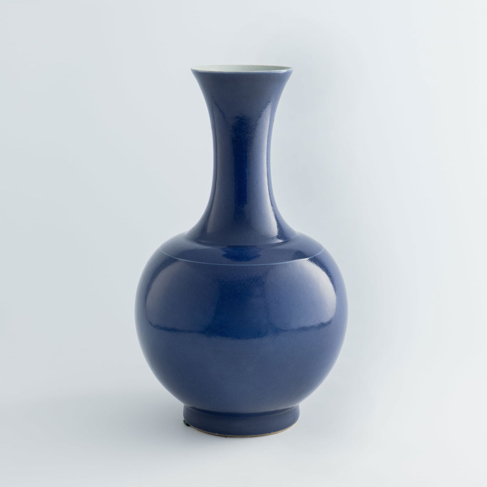 A Chinese blue-glazed shang vase, late 19th century (1 of 8)