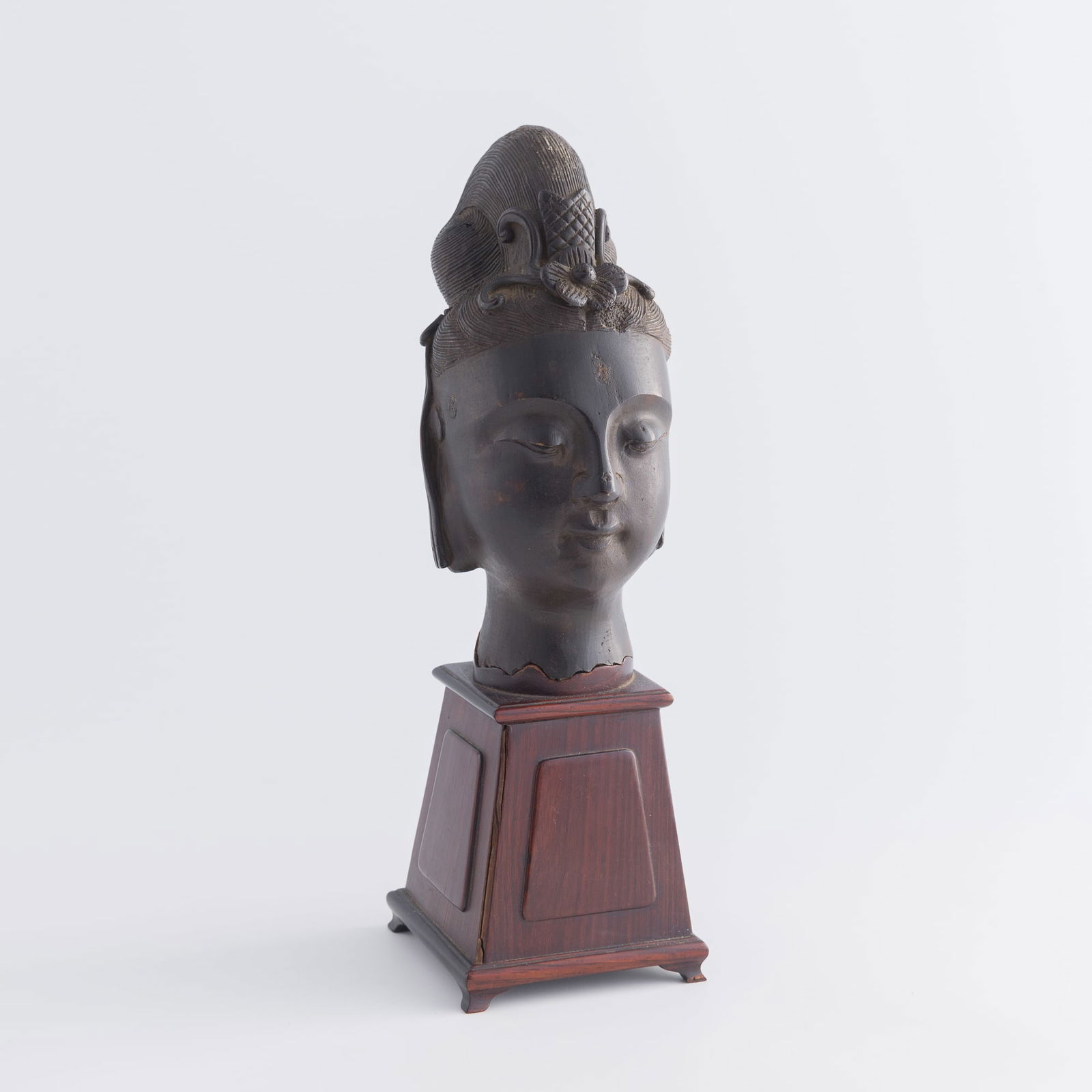 A Chinese bronze head, Qing dynasty (1 of 10)