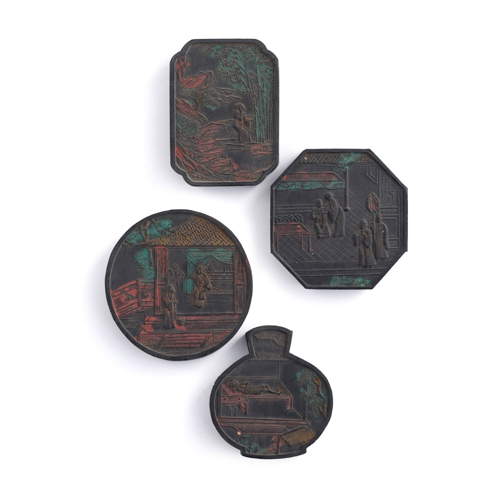 Four Chinese ink sticks, Qing dynasty (1 of 9)