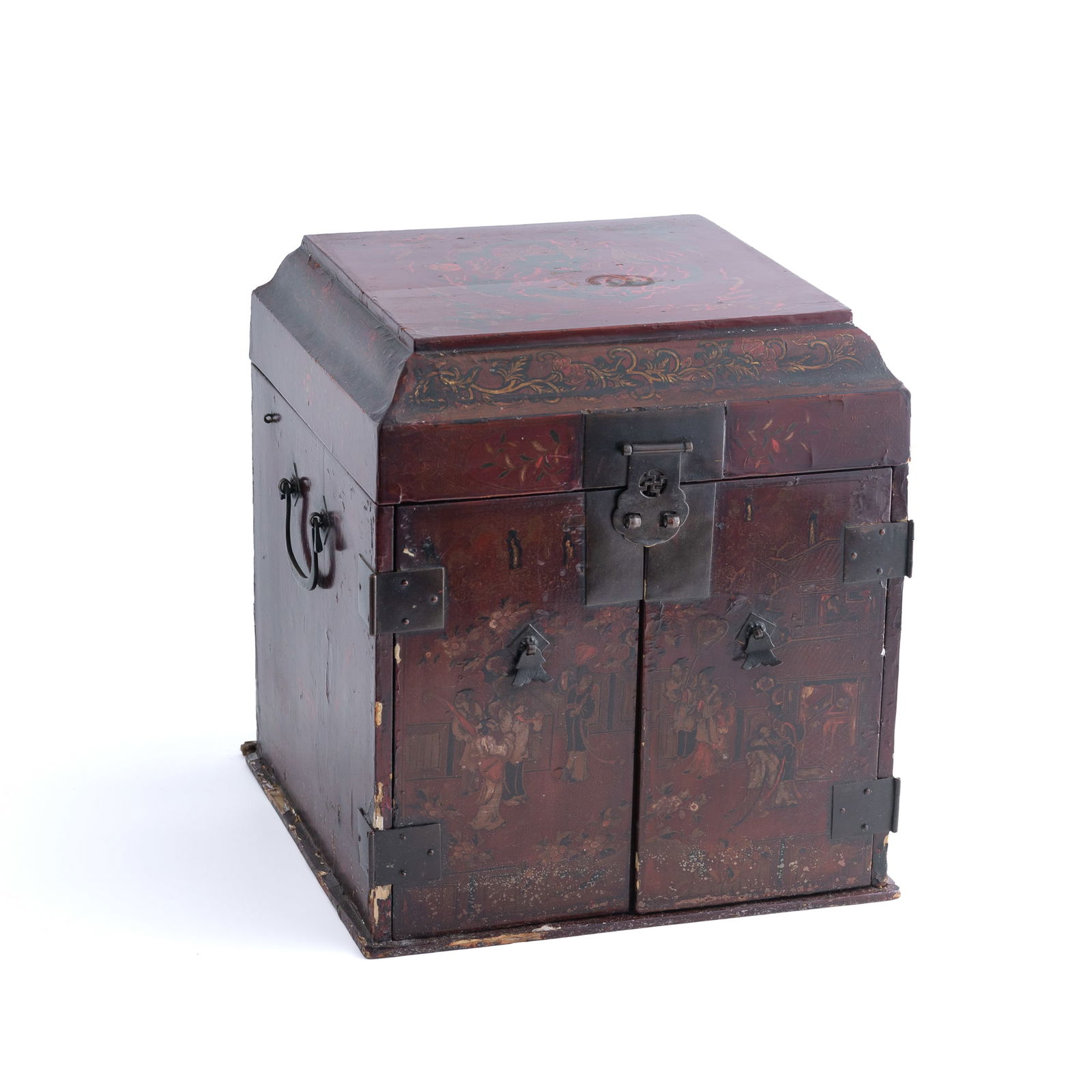 A Chinese red lacquer 'figural' guanpixiang, 18th century (1 of 11)