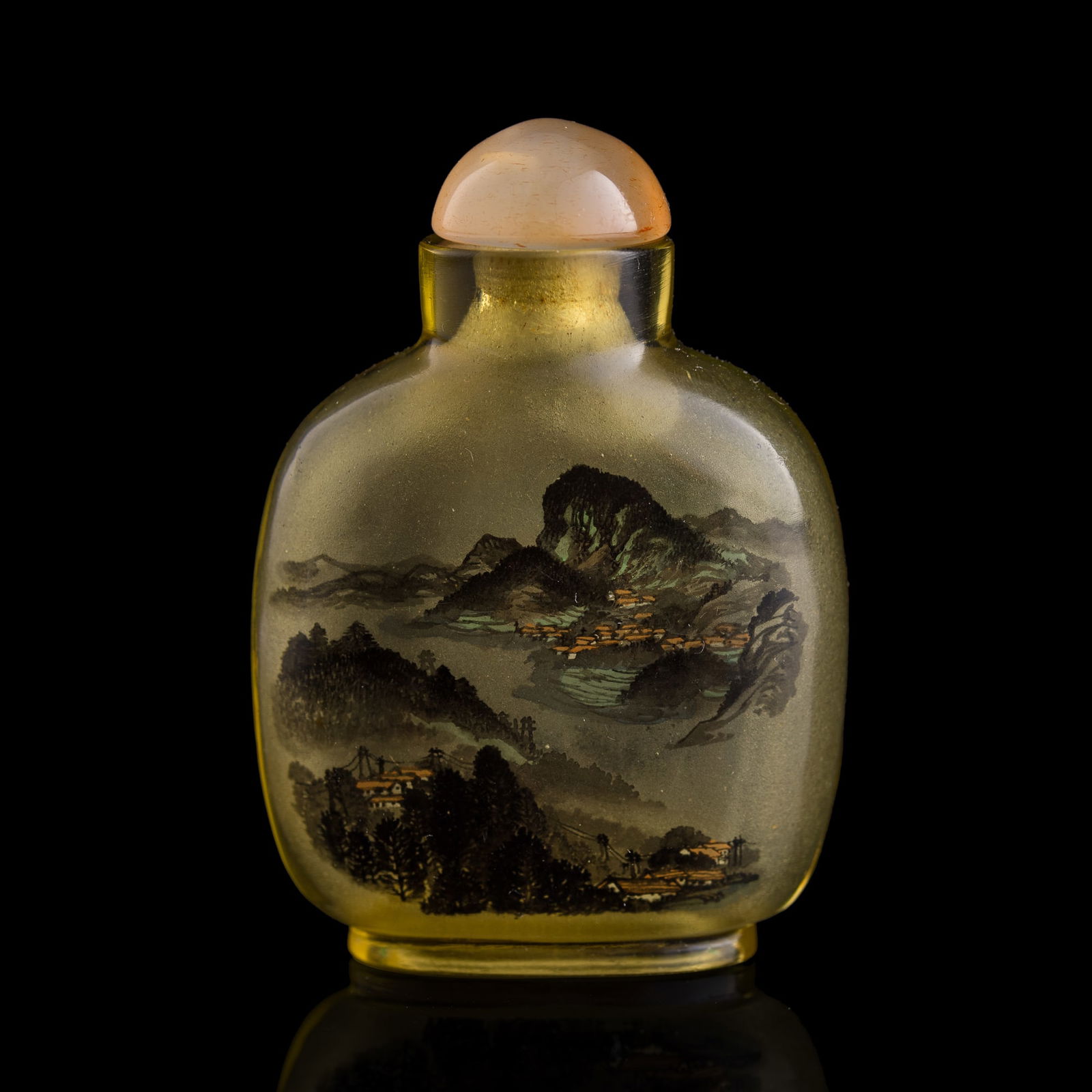 A Chinese inside-painted 'farming scene' snuff bottle, by Zhang Guangzhong (b. 1945) (1 of 10)