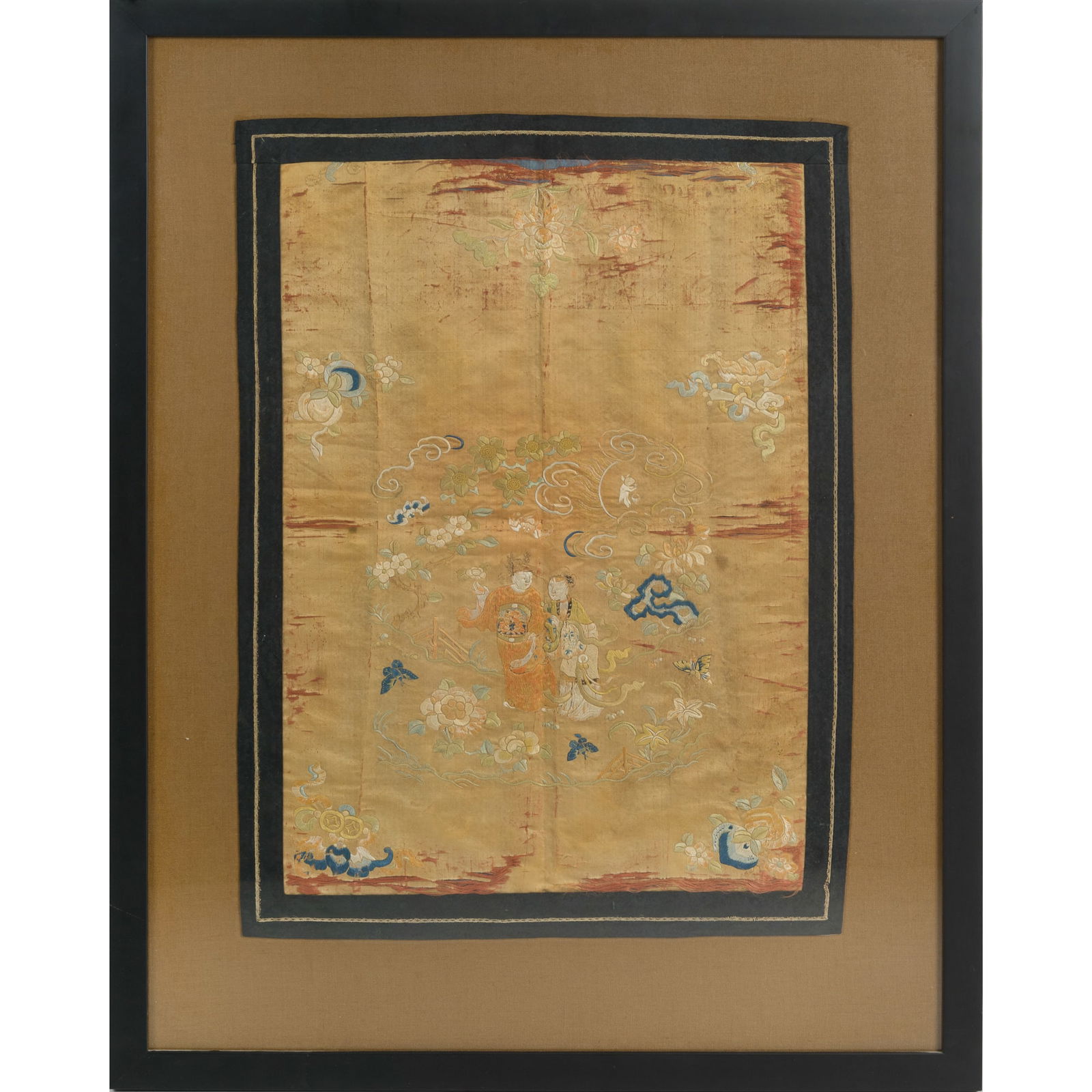 A Chinese 'Tian Xian Pei' embroidery, 18th century (1 of 4)