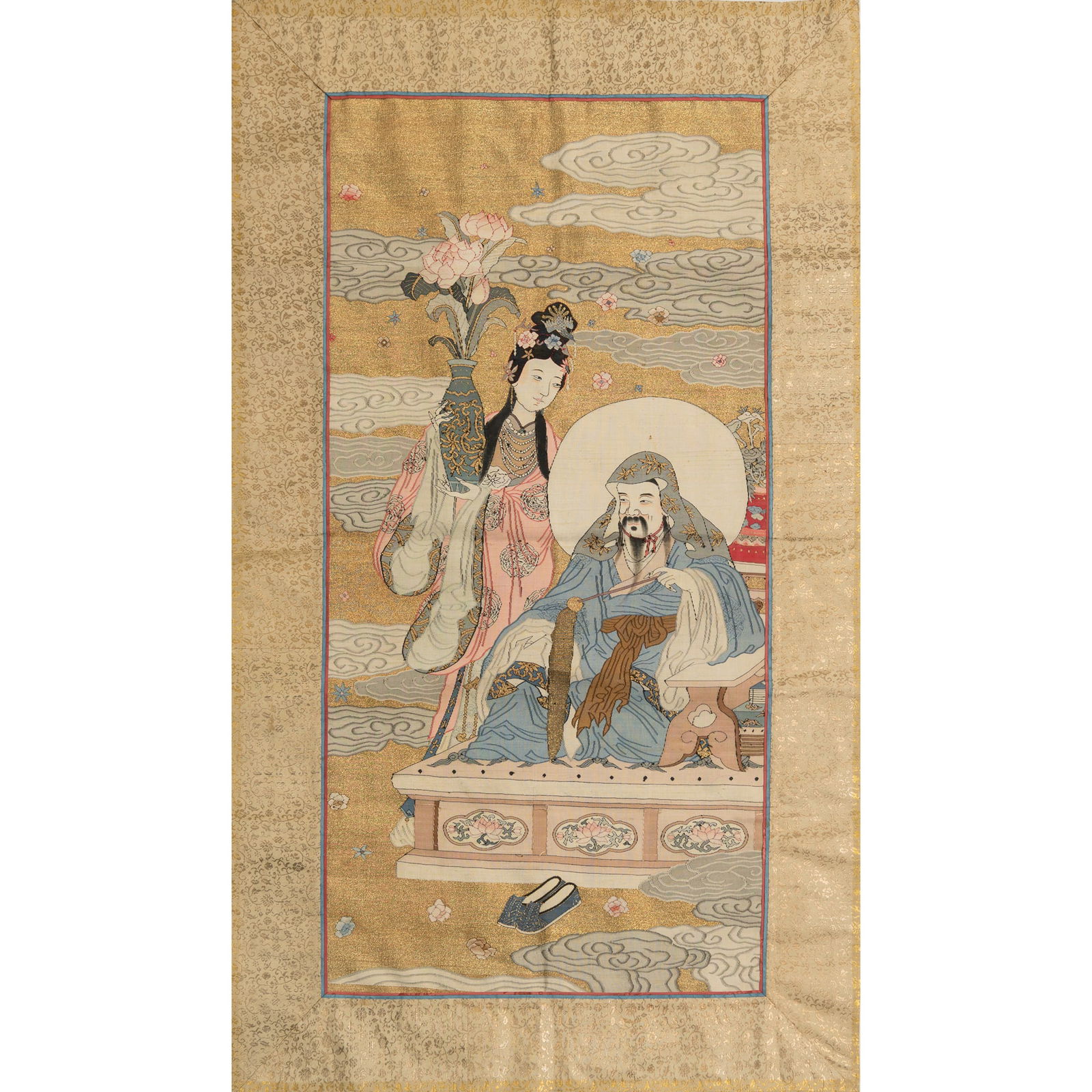 A Chinese kesi 'figural' panel, 19th century (1 of 6)