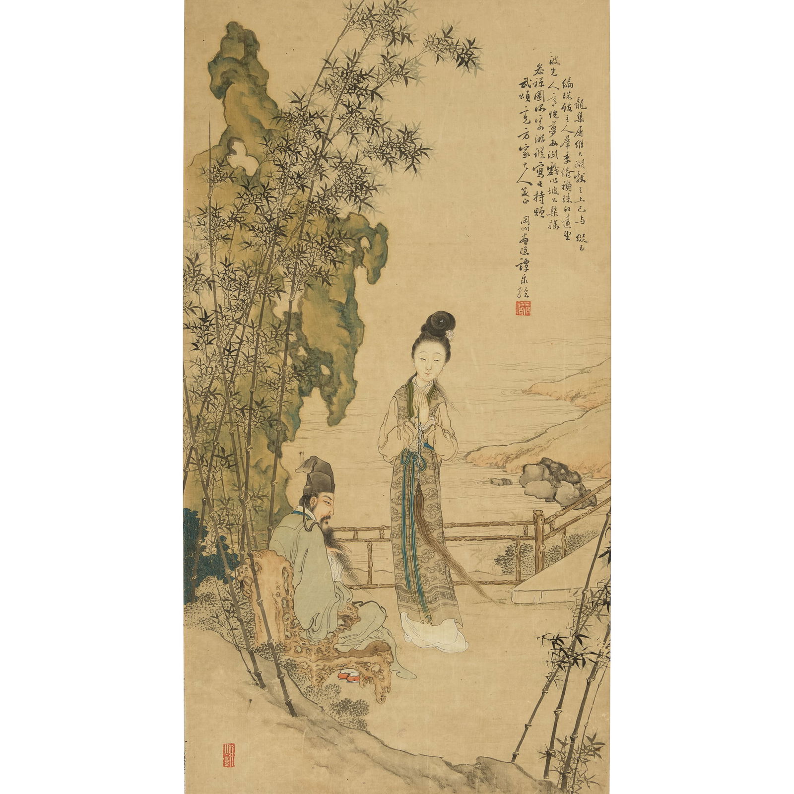 A Chinese 'figural' painting, by Tan Quan (1 of 7)