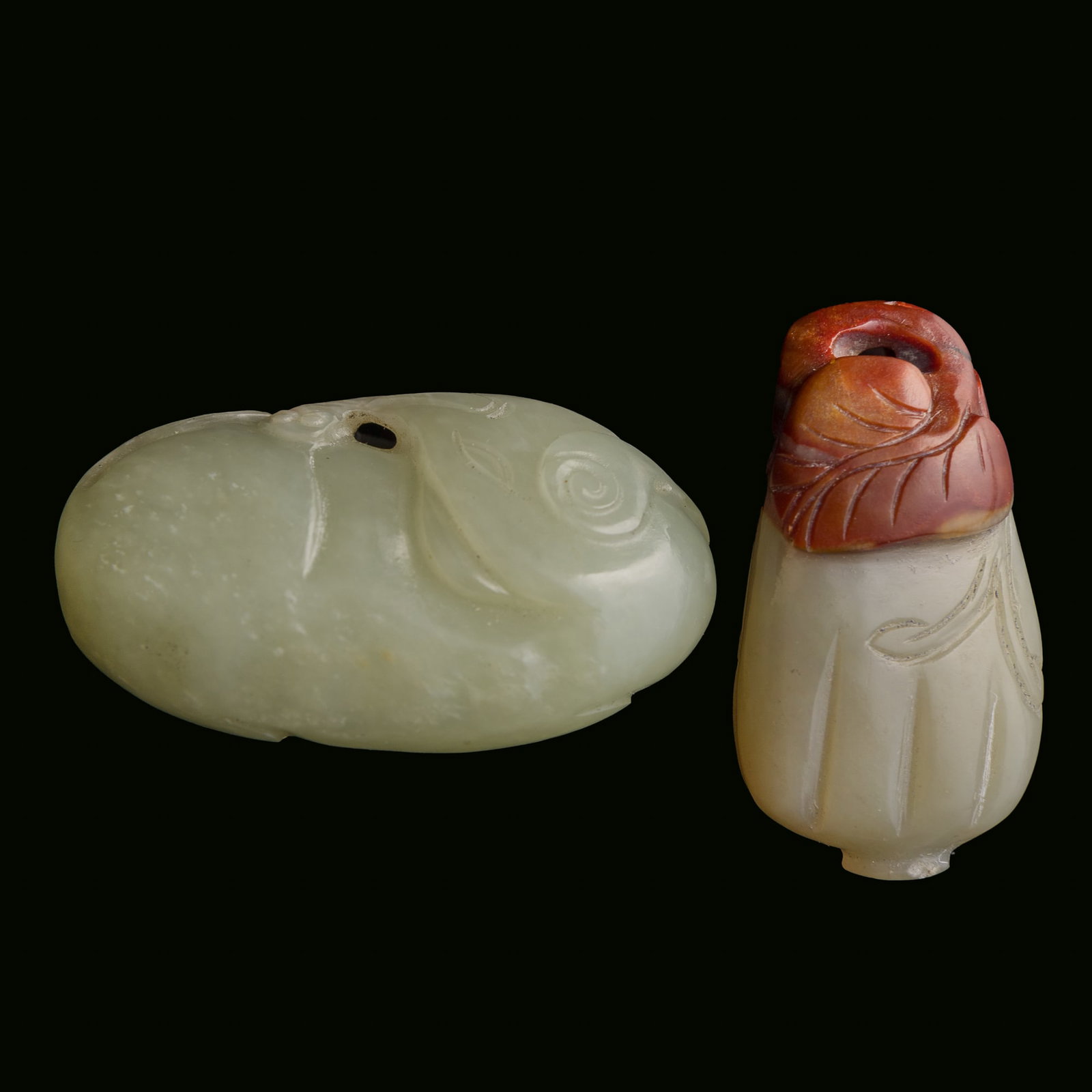 Two Chinese jade pendants, Qing dynasty (1 of 7)
