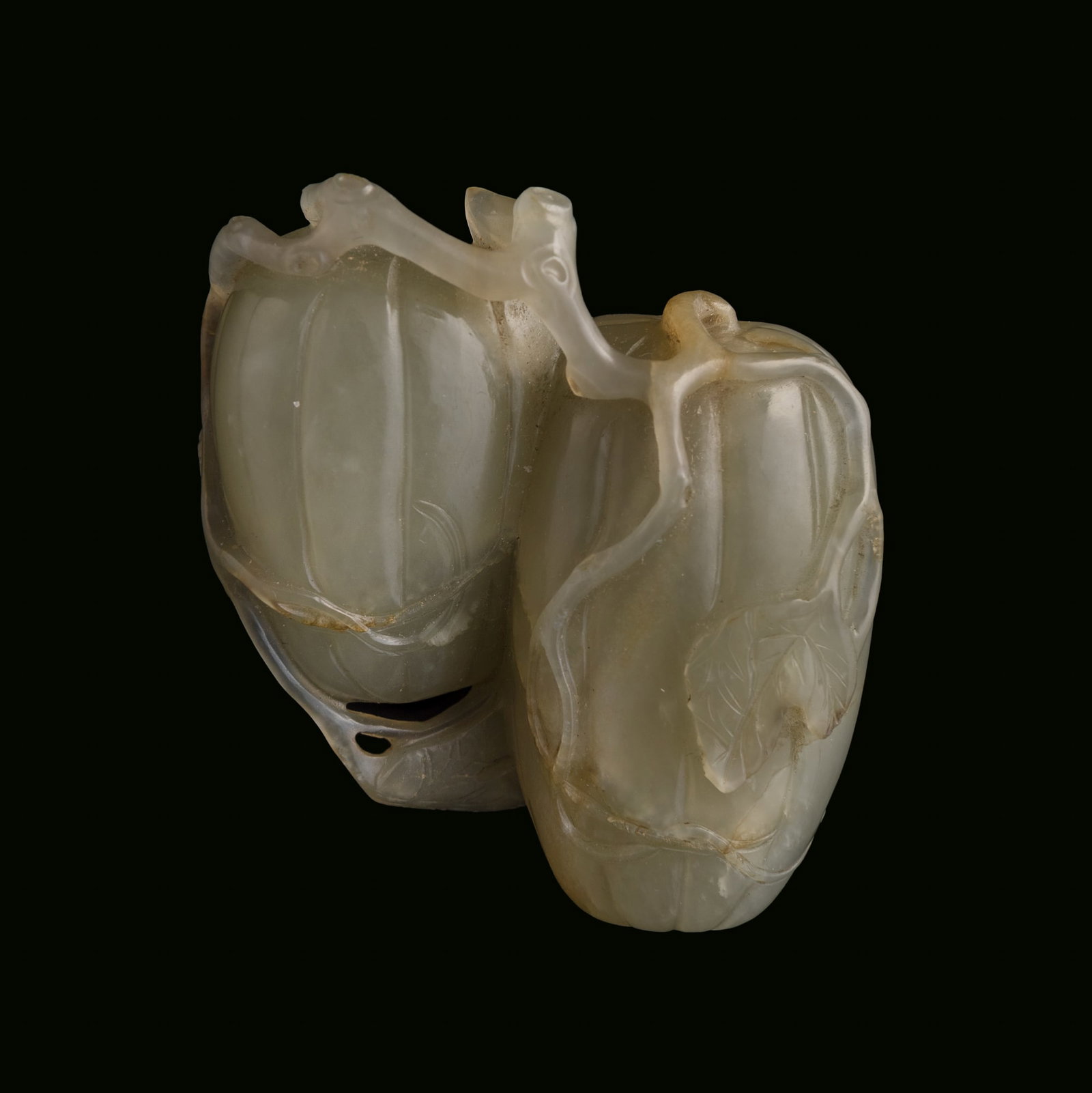 A Chinese melon-form jade ornament, 18th century (1 of 7)