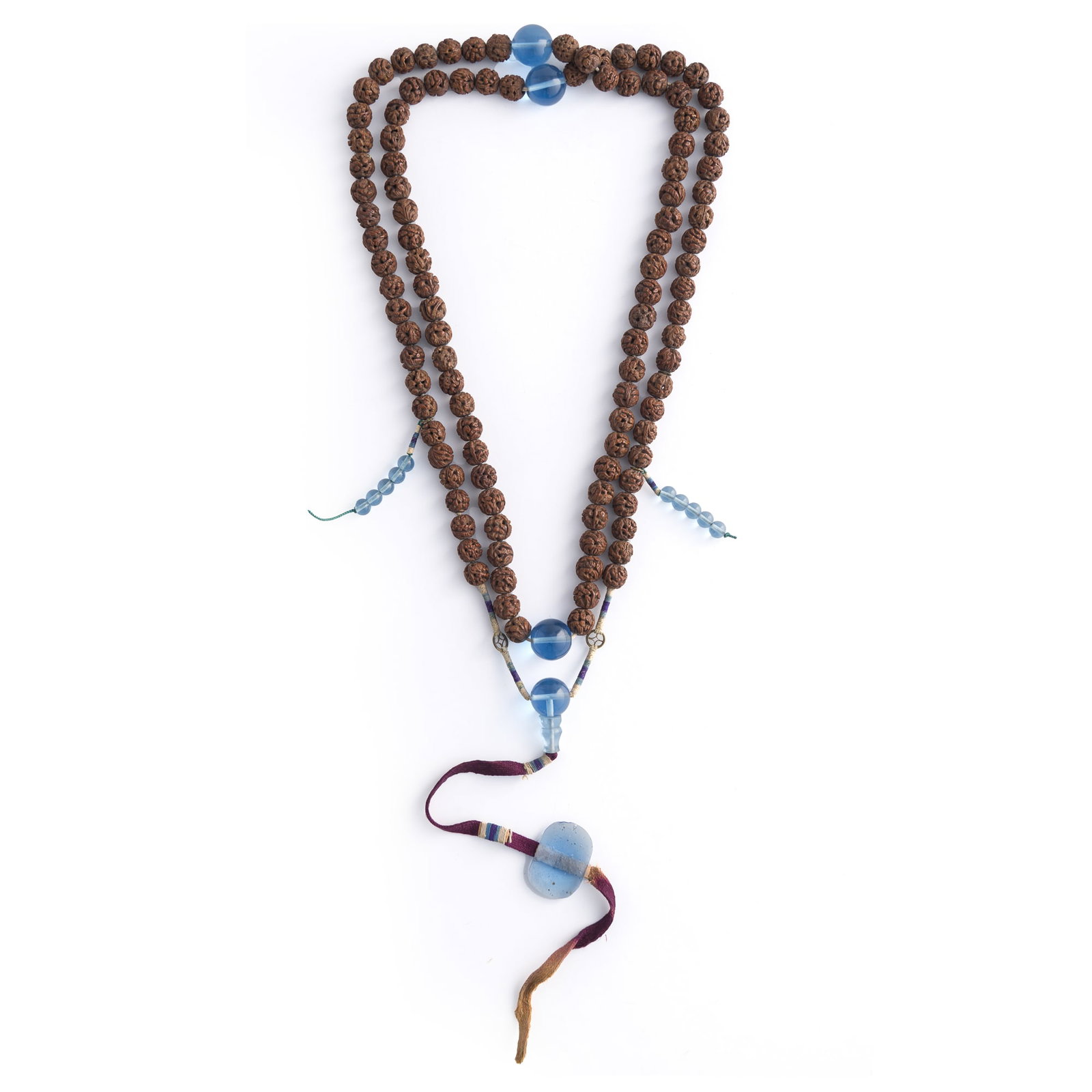 A Chinese carved pit bead court necklace, 19th century: A Chinese carved pit bead court necklace 19th century L: 44 in. (111.8 cm.) Pit bead dia.: 13.6 mm Private collection, Saratoga, California.