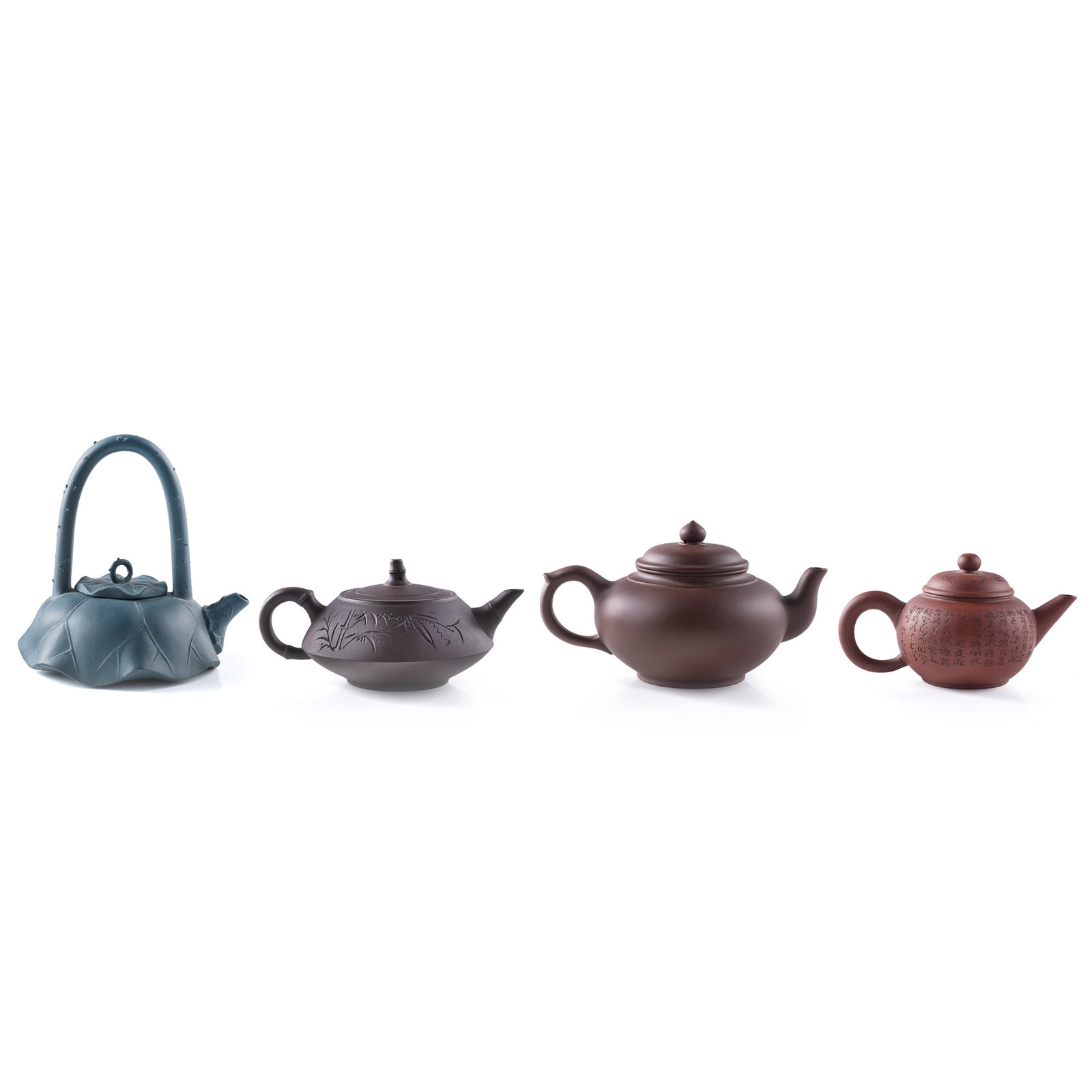 Four Chinese zisha teapots, Contemporary (1 of 20)
