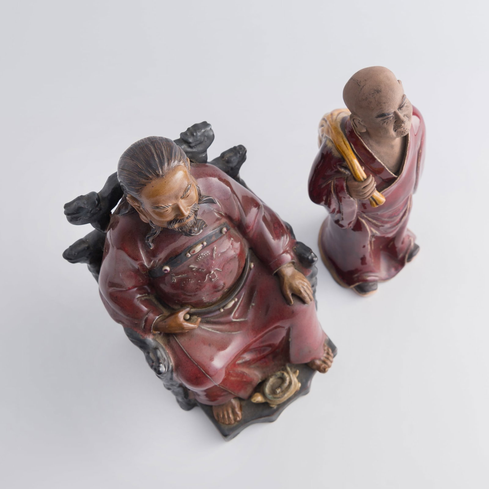 Two Chinese Shiwan ware figures - 6