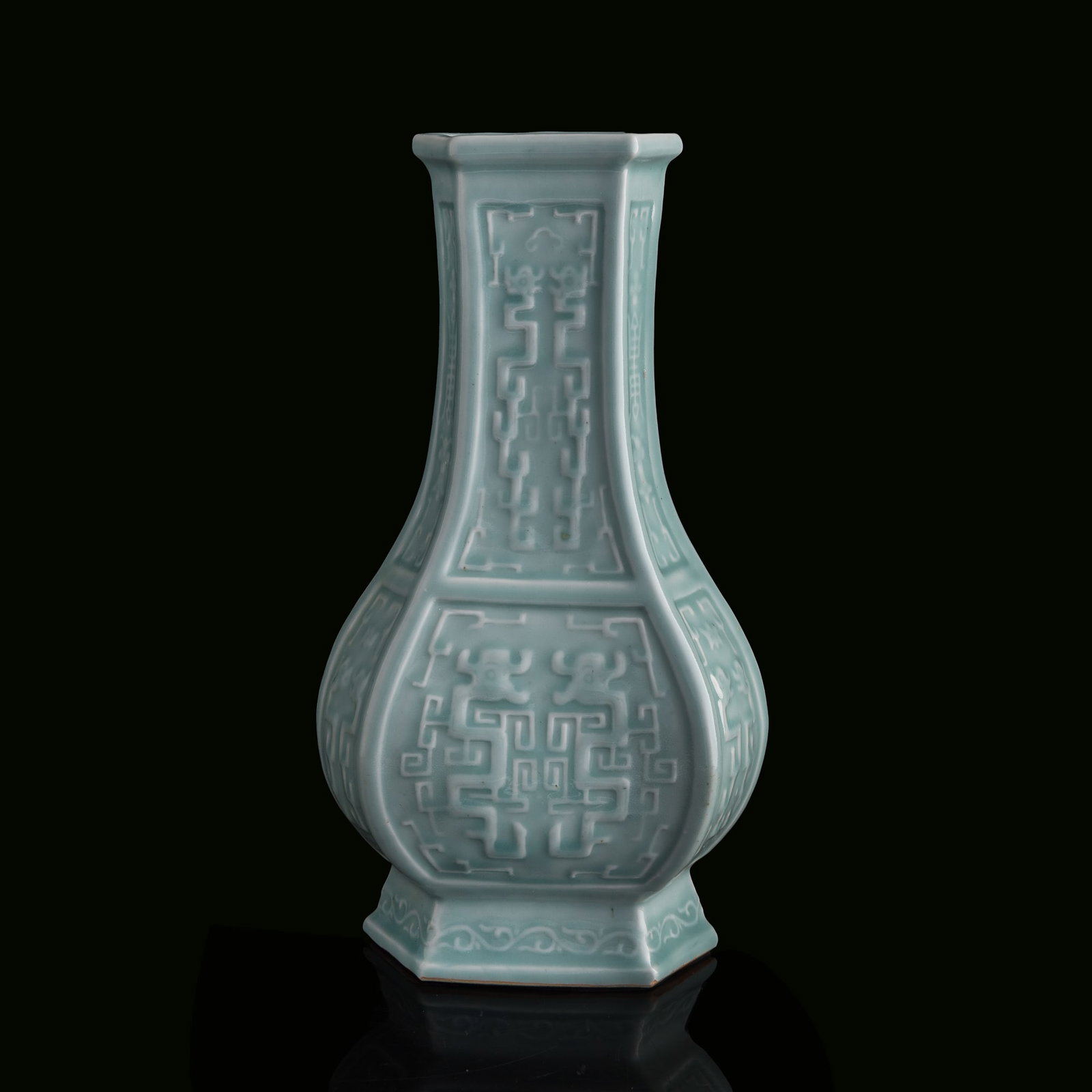 A Chinese celadon 'kui dragon' vase, Republic period (1 of 8)