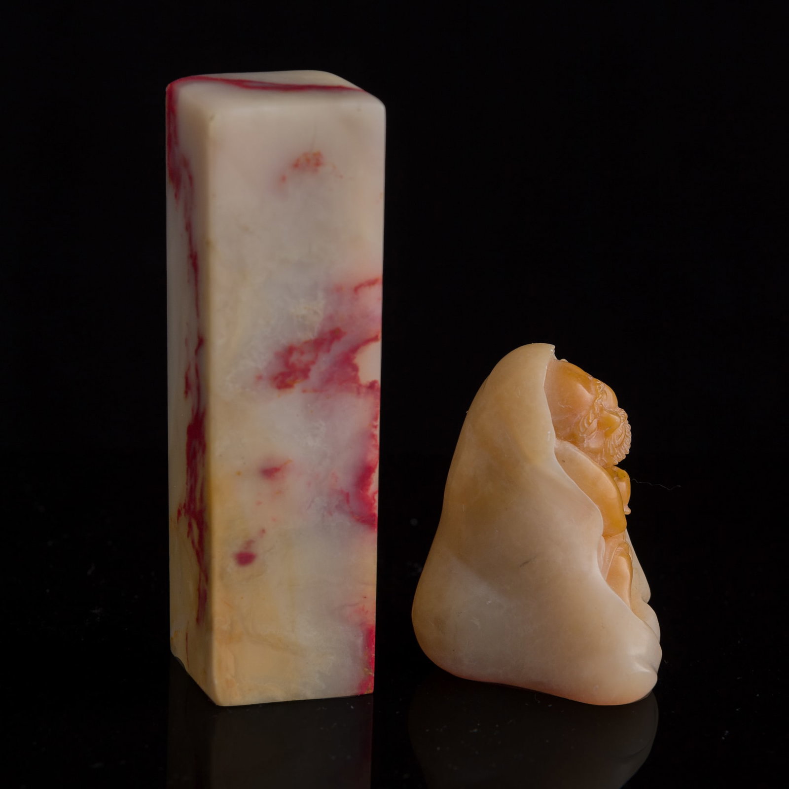 Two Chinese soapstone seals - 4