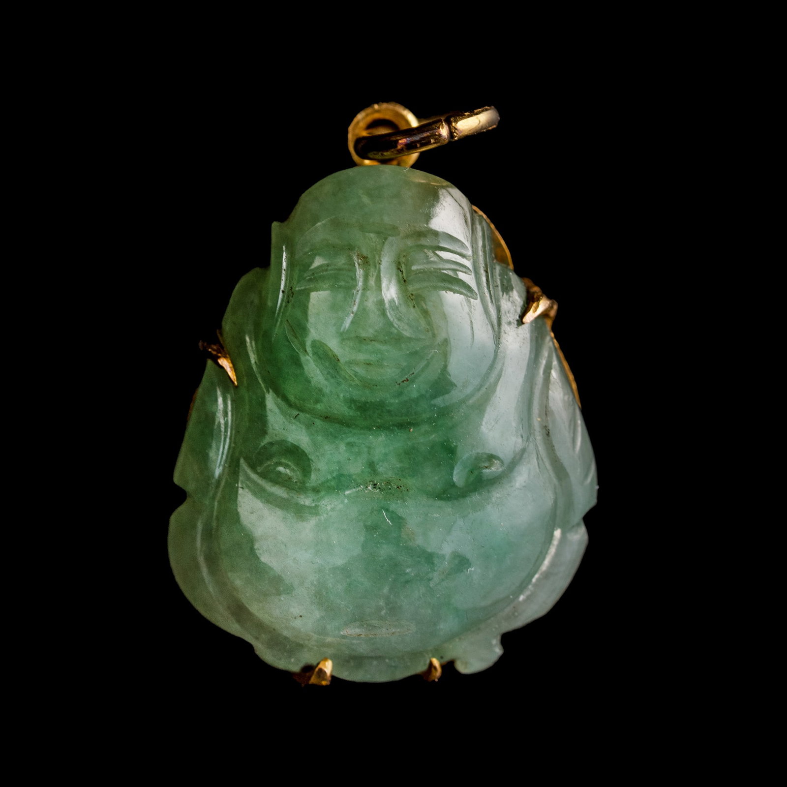 Seven assorted jadeite pendants - 5