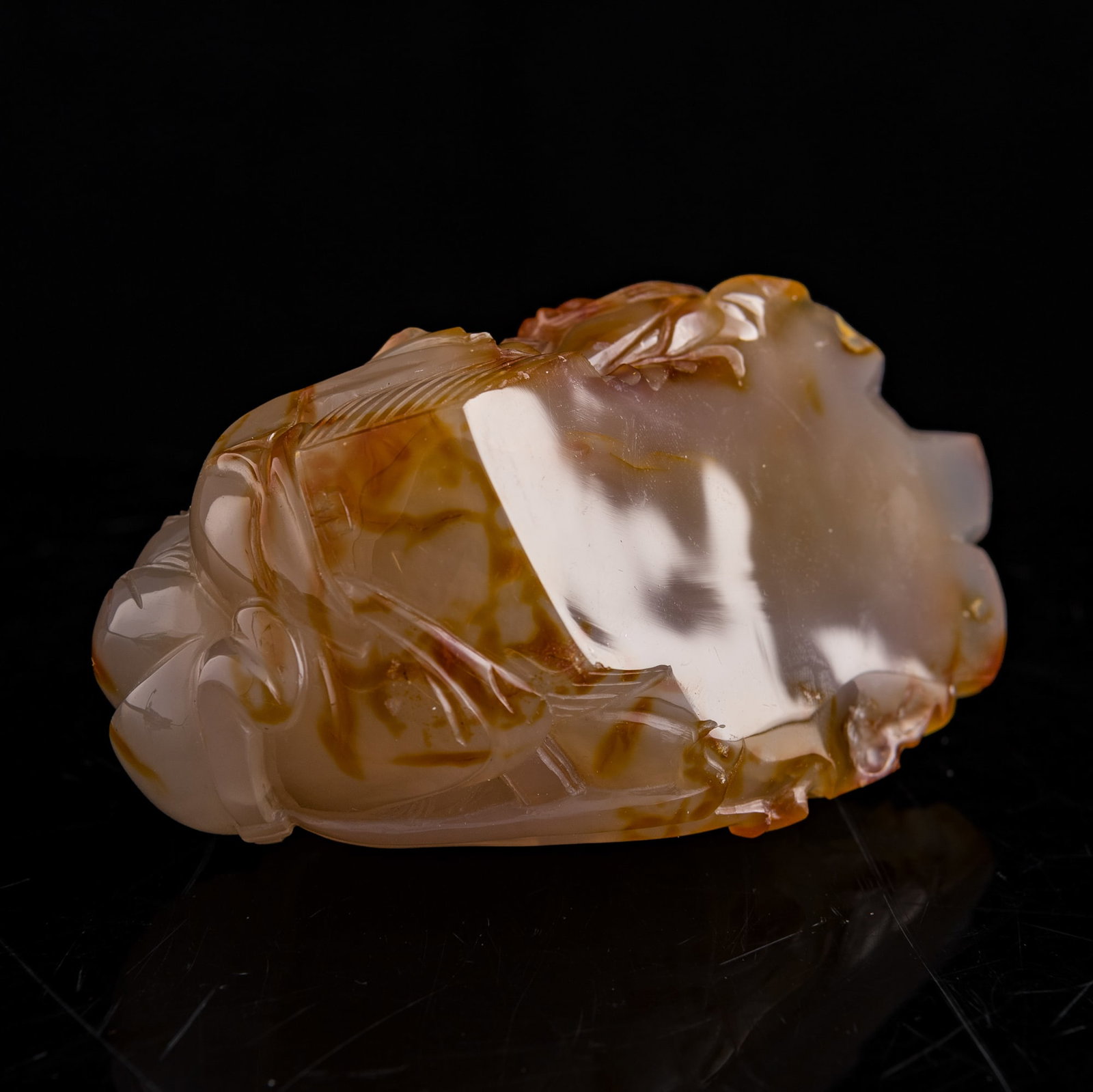 Five assorted hardstone carvings - 9