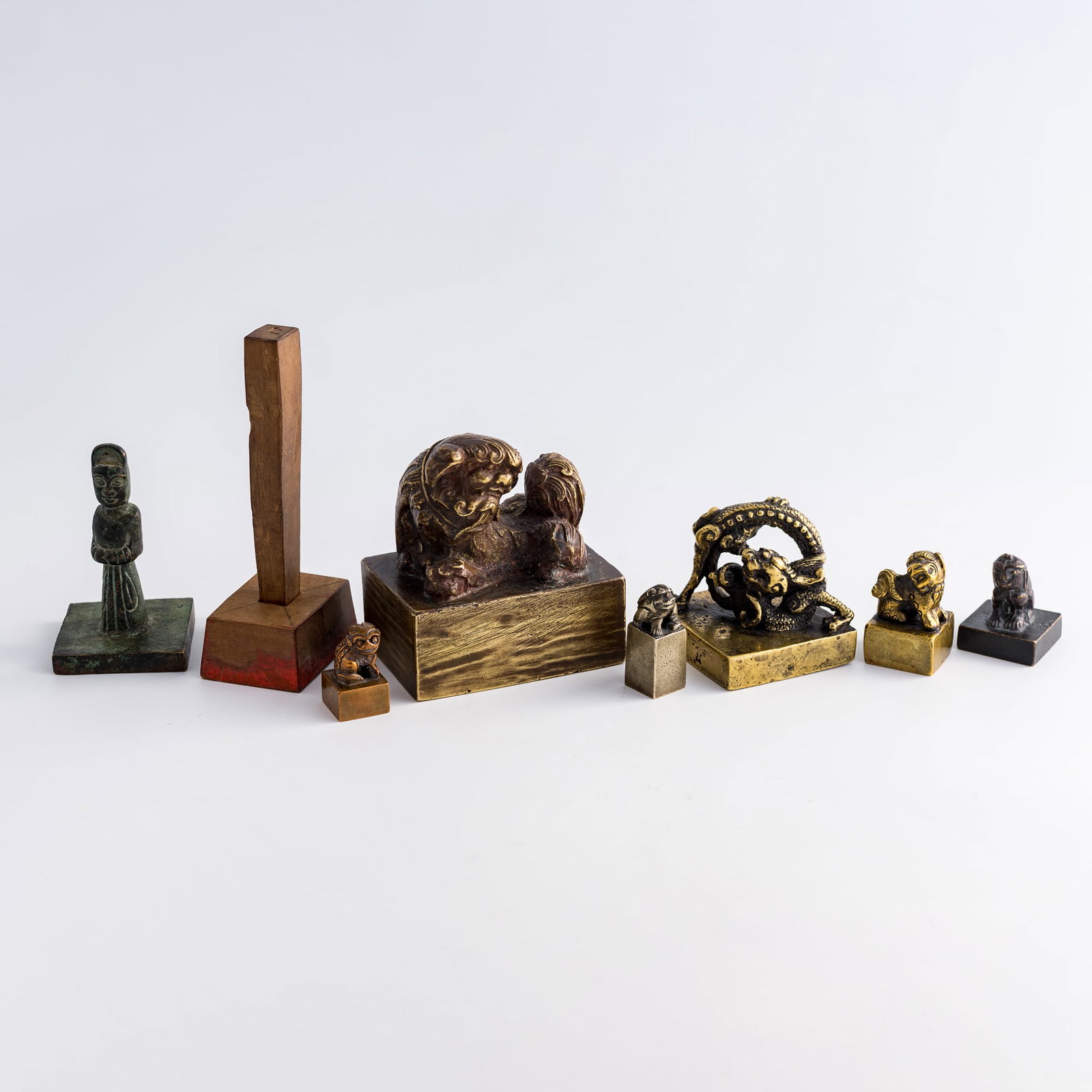 Eight assorted Chinese seals, Ming/Qing dynasty (1 of 12)