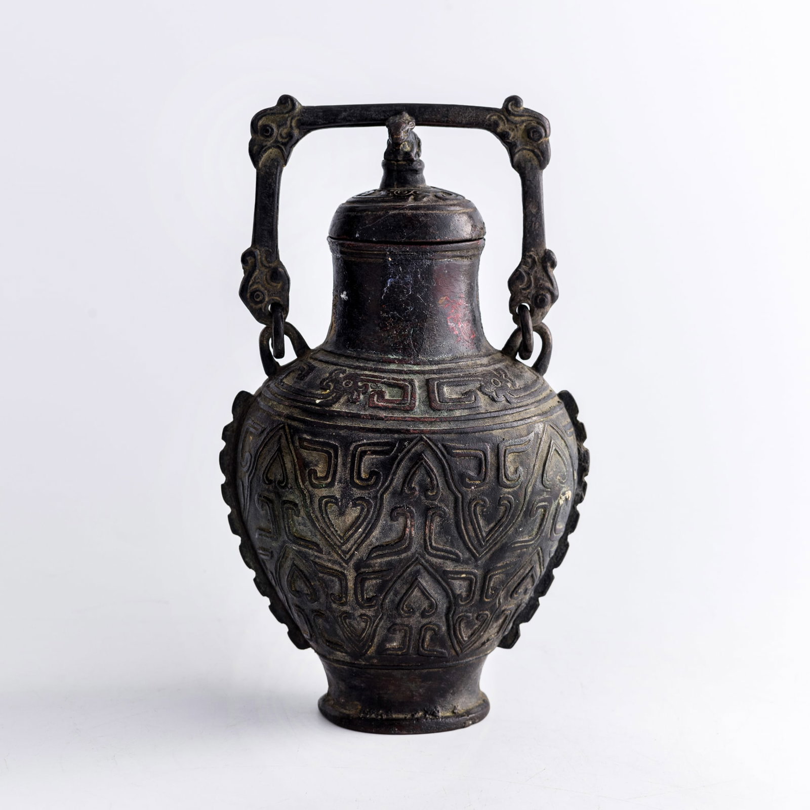 A Chinese bronze You vessel, Ming dynasty: A Chinese bronze You vessel Ming dynasty With four-character mark to underside. H: 9, W: 5 3/8, D: 4 in. (H: 22.9, W: 13.7, D: 10.2 cm.) Weight: 1492 g Private collection, San Jose, California.