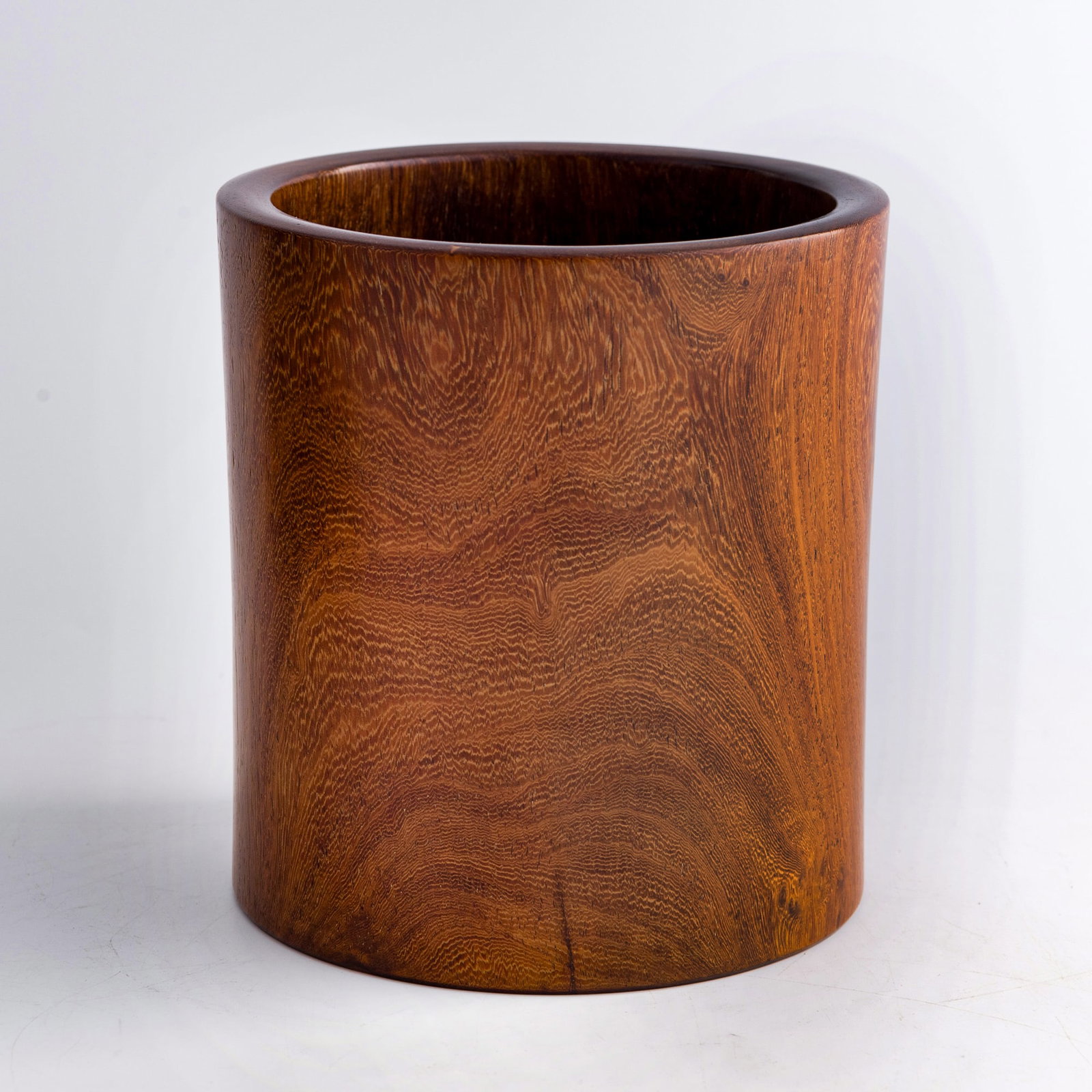 A Chinese huanghuali brush pot, Qing dynasty (1 of 7)
