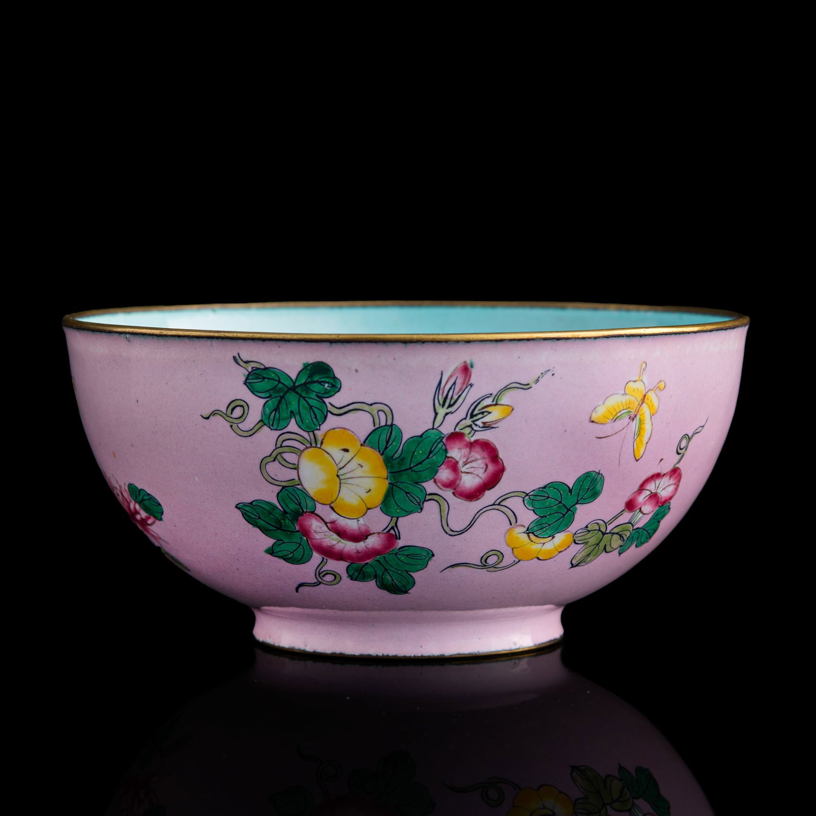 A Chinese painted enamel 'floral' bowl, late 19th century (1 of 8)