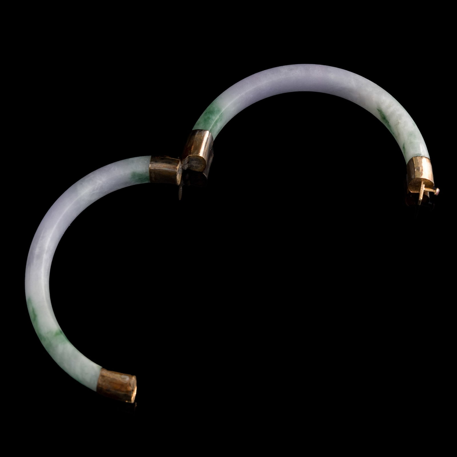 Three Chinese bangles, possibly jadeite - 5