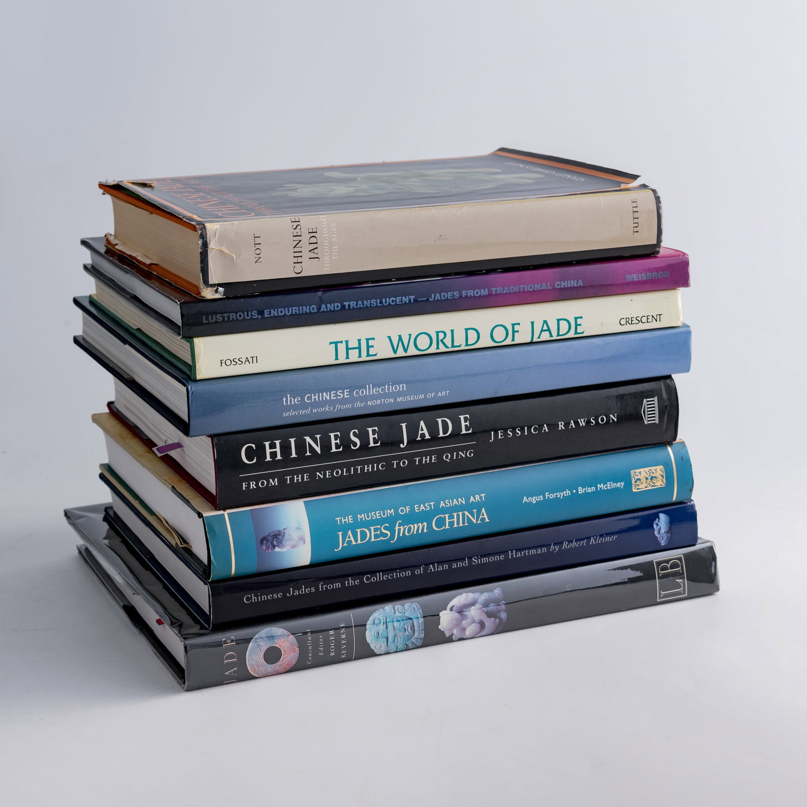 A group of eight English-language books on Chinese jade (1 of 4)