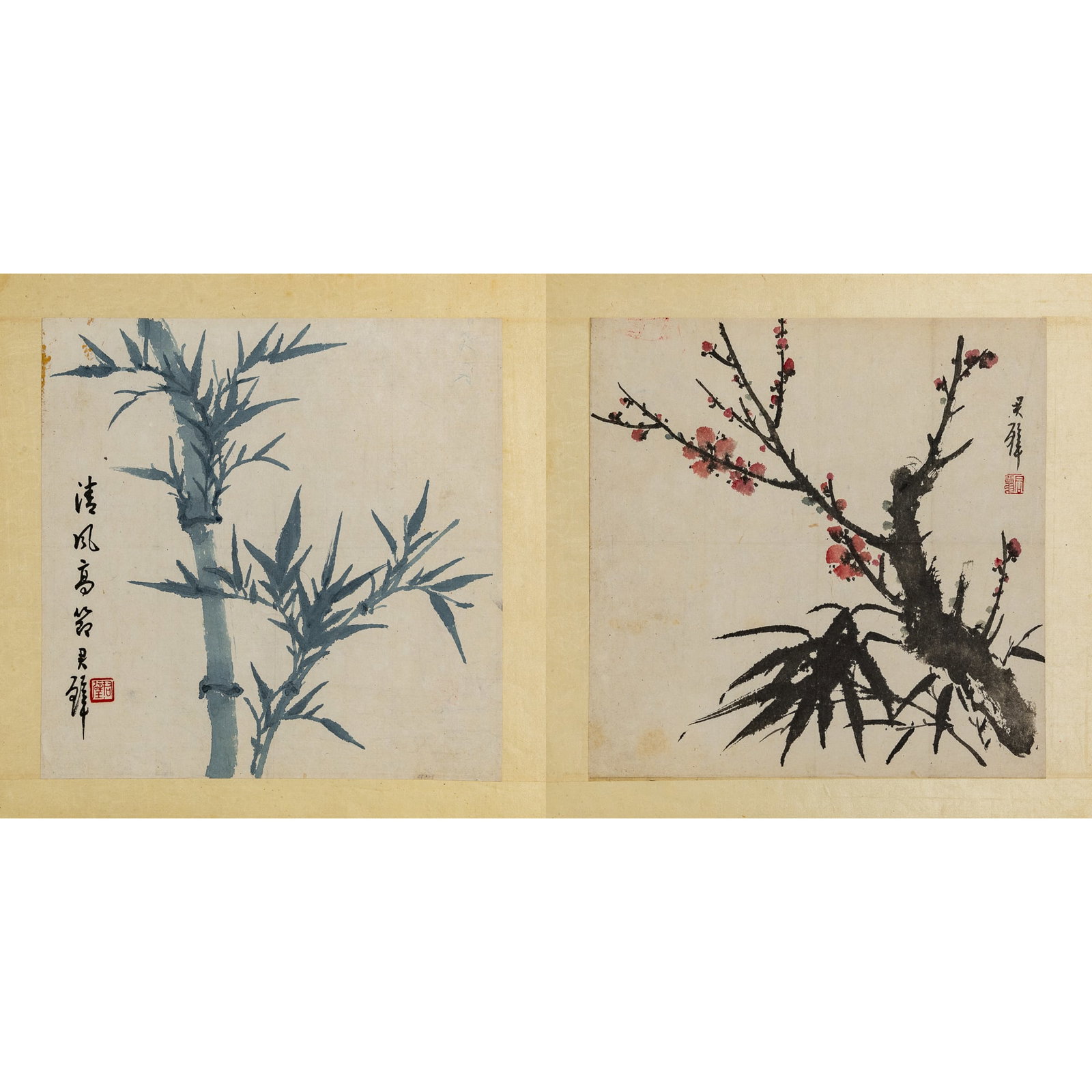 Two Chinese album leaves, by Huang Junbi (1898-1991) (1 of 10)