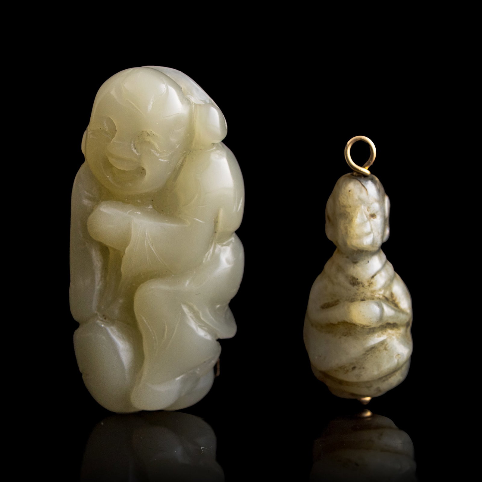 Two Chinese carved jade boys, Ming/Qing dynasty (1 of 13)