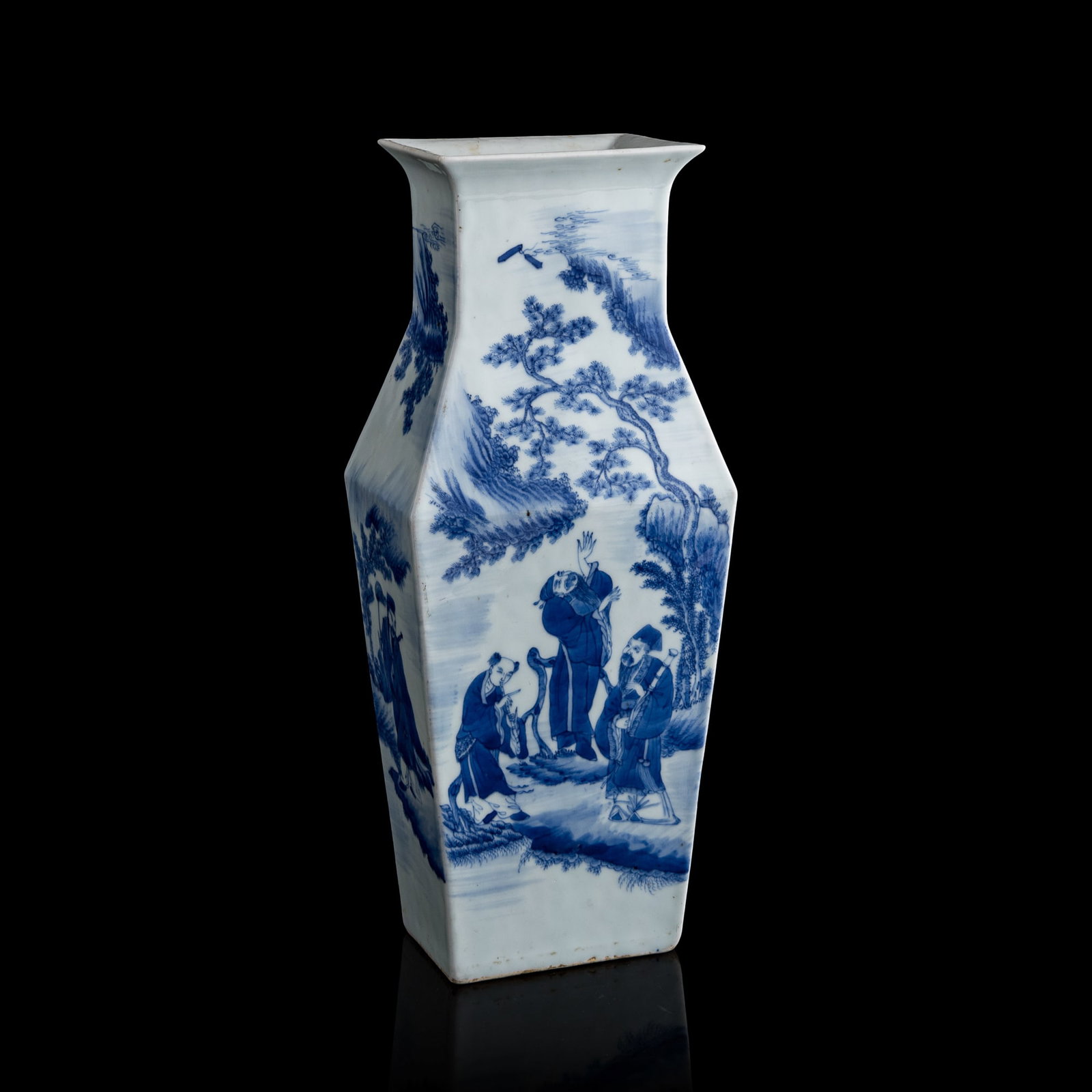 A Chinese blue and white 'Eight Immortals' vase, early 19th century (1 of 10)