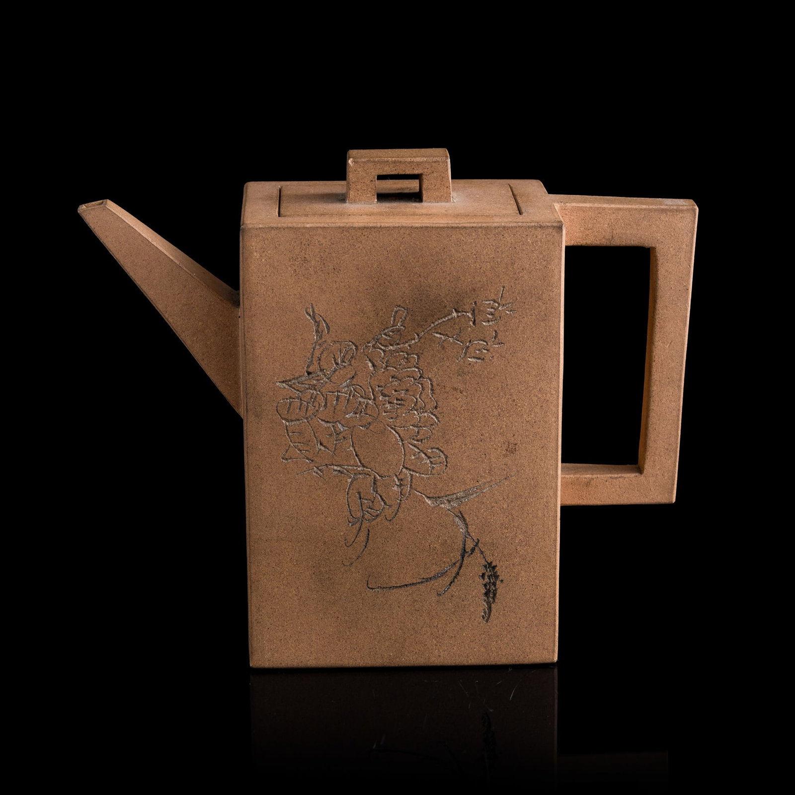 A Chinese Duanni 'floral' and 'inscription' teapot, Republic period (1 of 11)