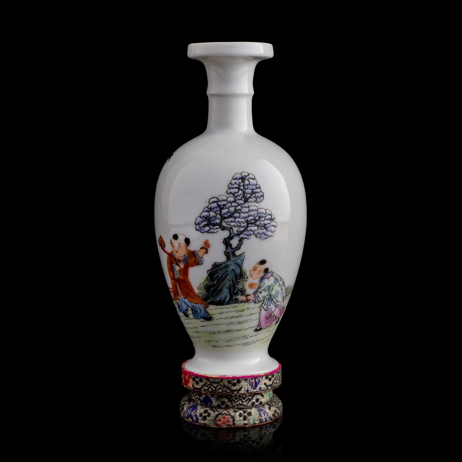 A Chinese famille rose 'boys' vase, Republic period (1 of 9)