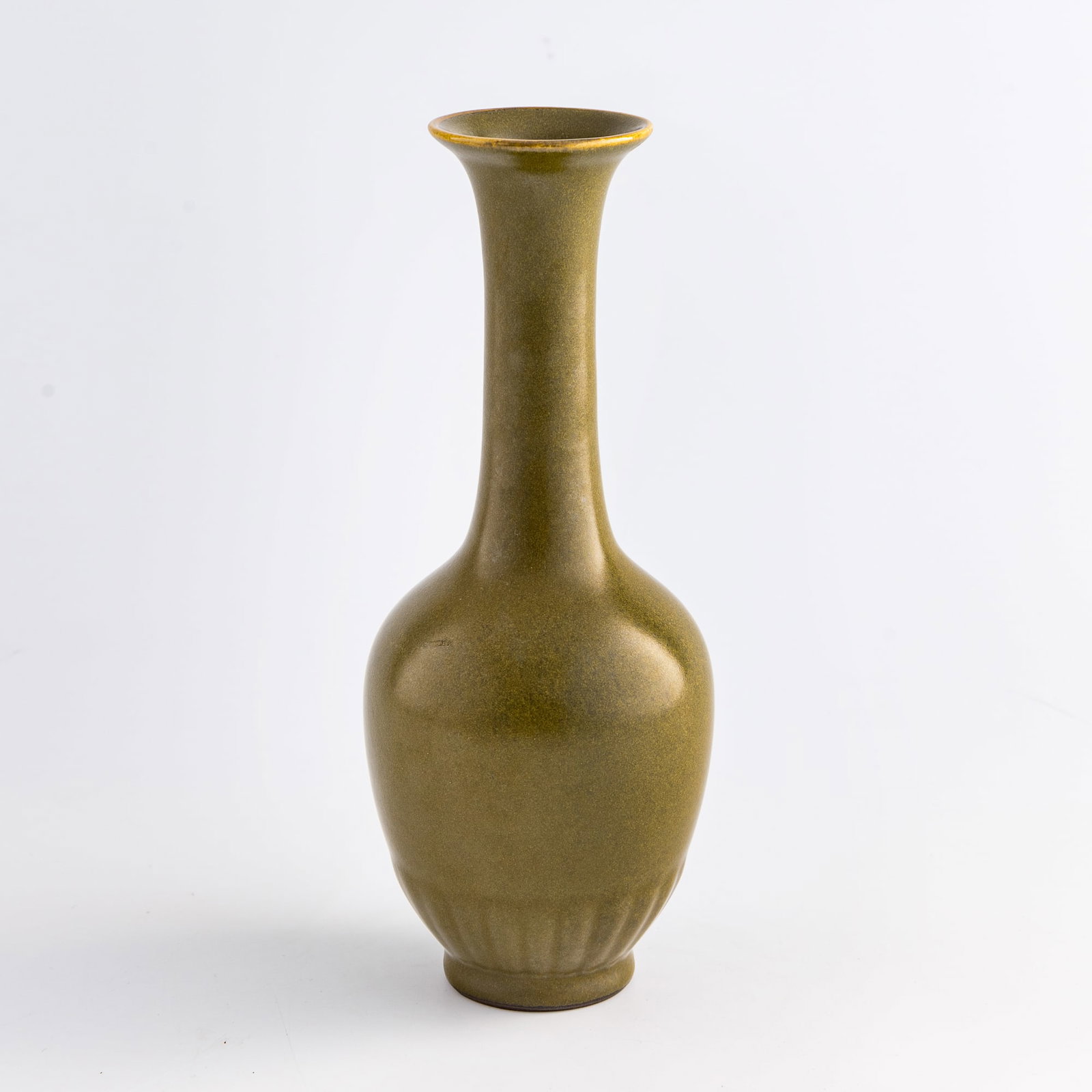 A Chinese teadust-glazed bottle vase, Qing dynasty (1 of 9)